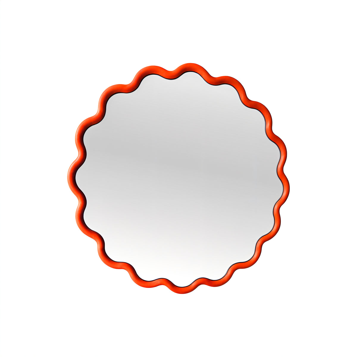 Round Wave Mirror Mirror Interior Moderna Orange