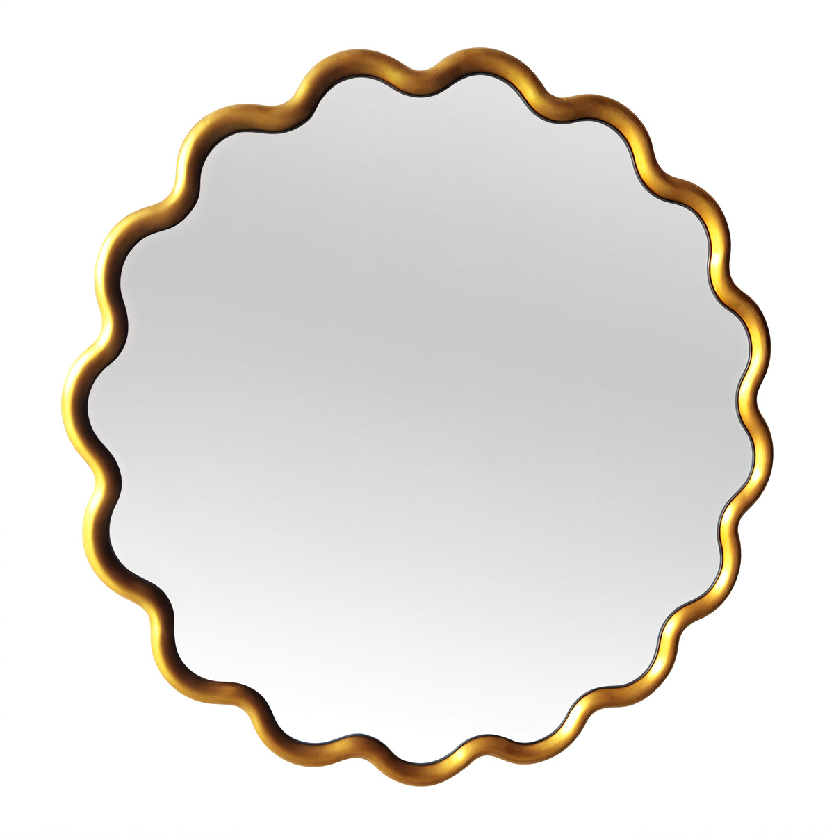 Round Wave Mirror Mirror Interior Moderna Gold