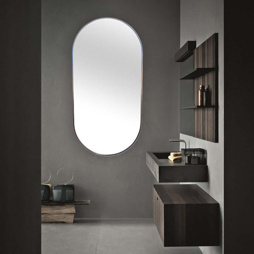 Oval Metal Mirror Mirror Interior Moderna   