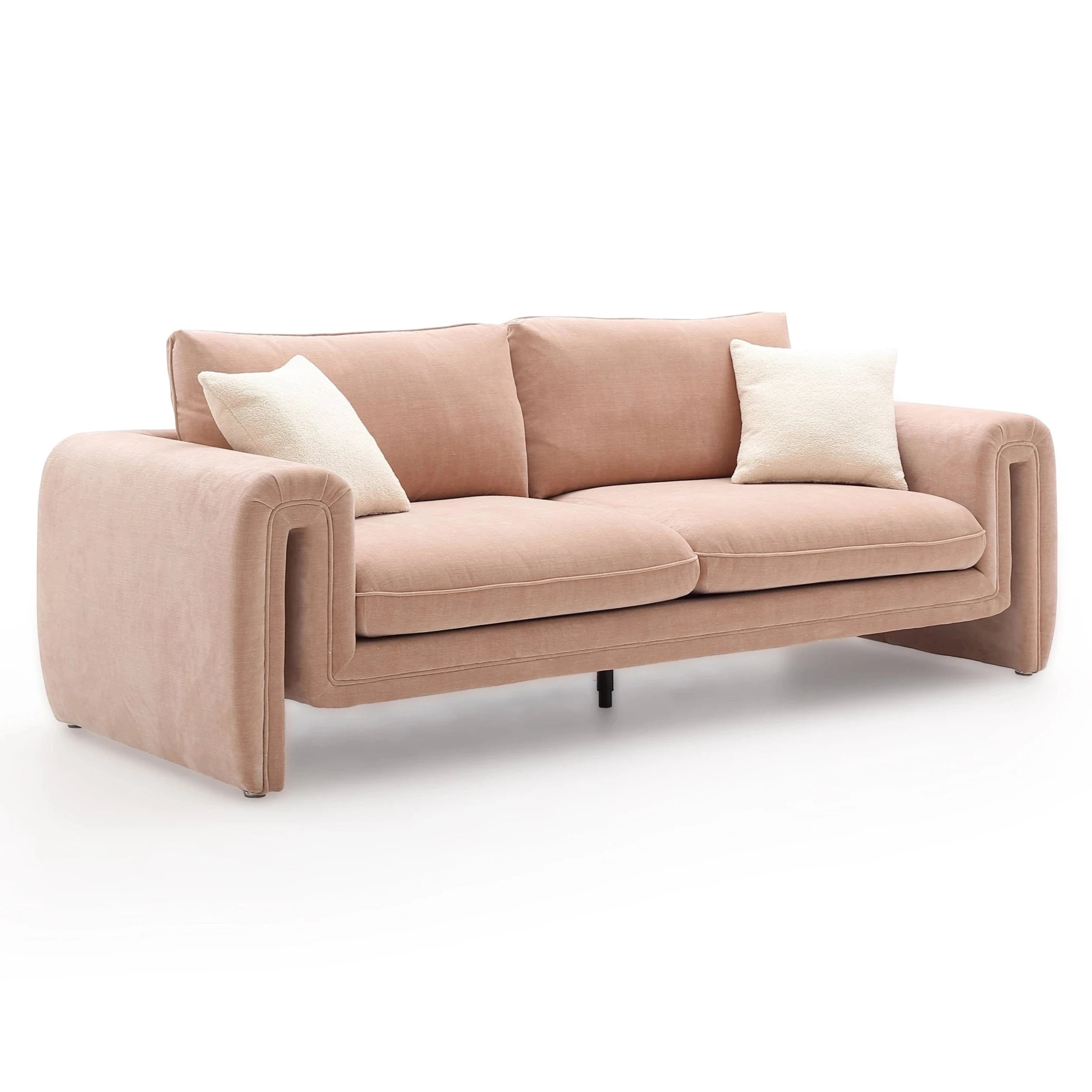 Sandro Sofa Three Seater Sofa Interior Moderna Peach  