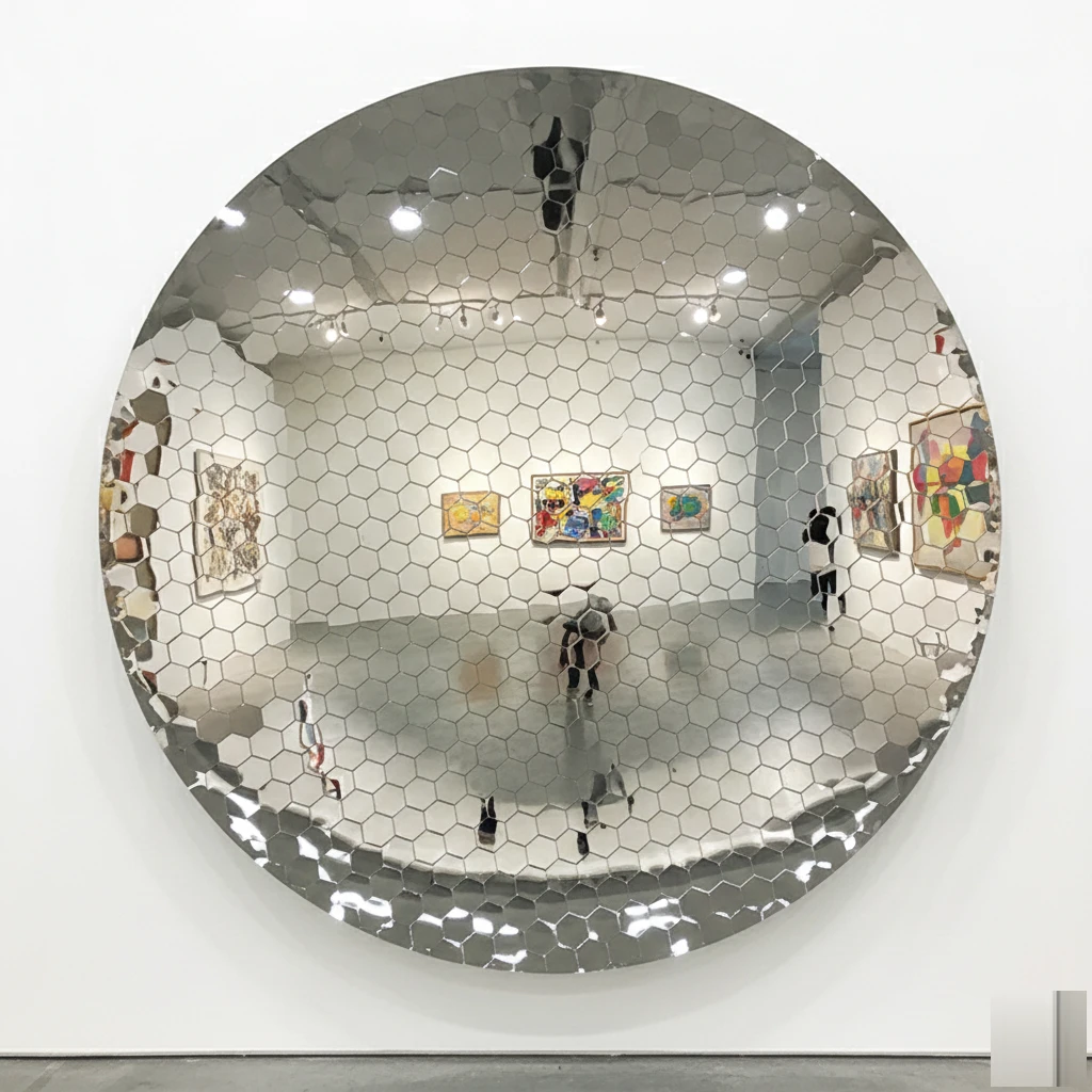 Concave Hex | Silver Wall Art Jianzhi