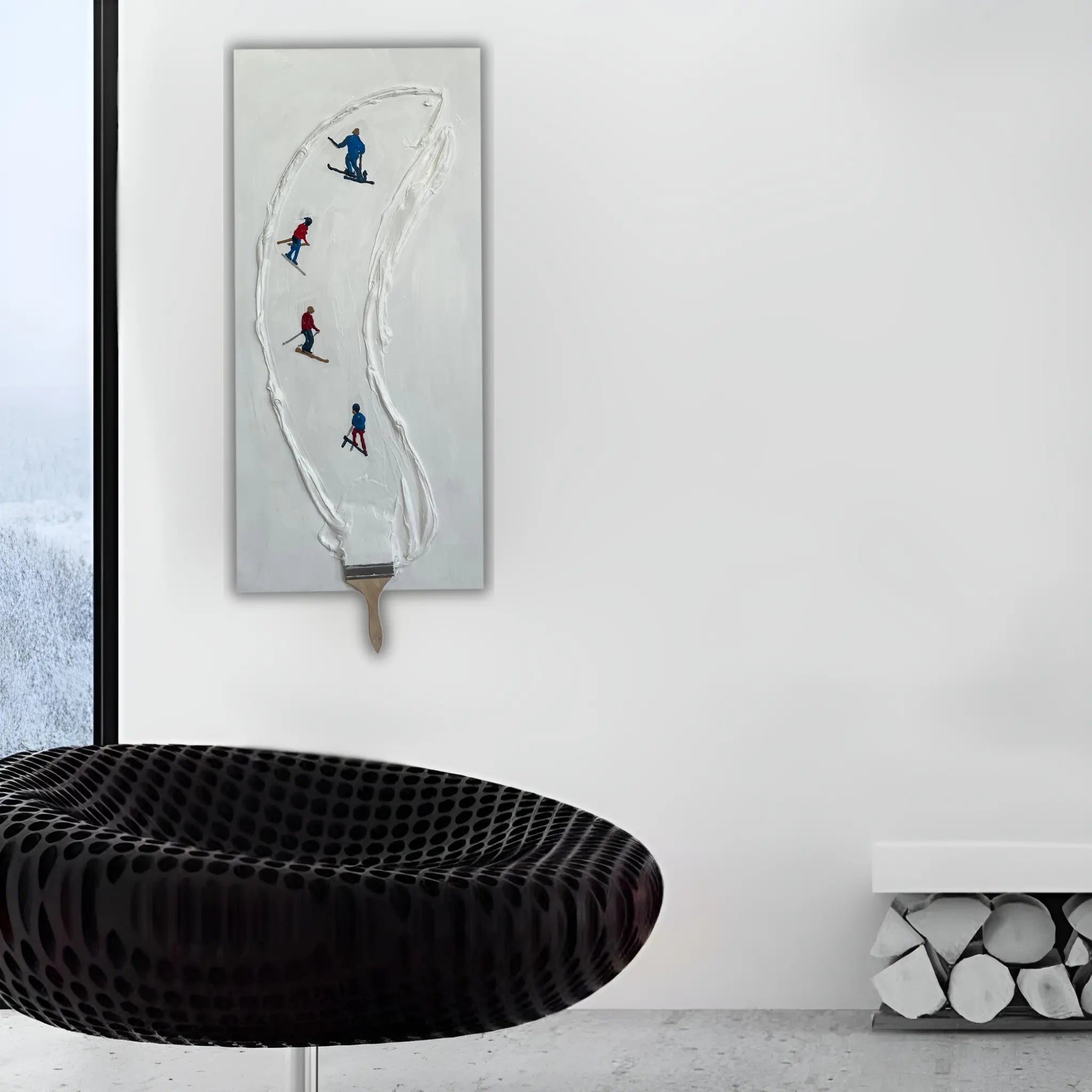 Snowy Strokes Wall Art Interior Moderna