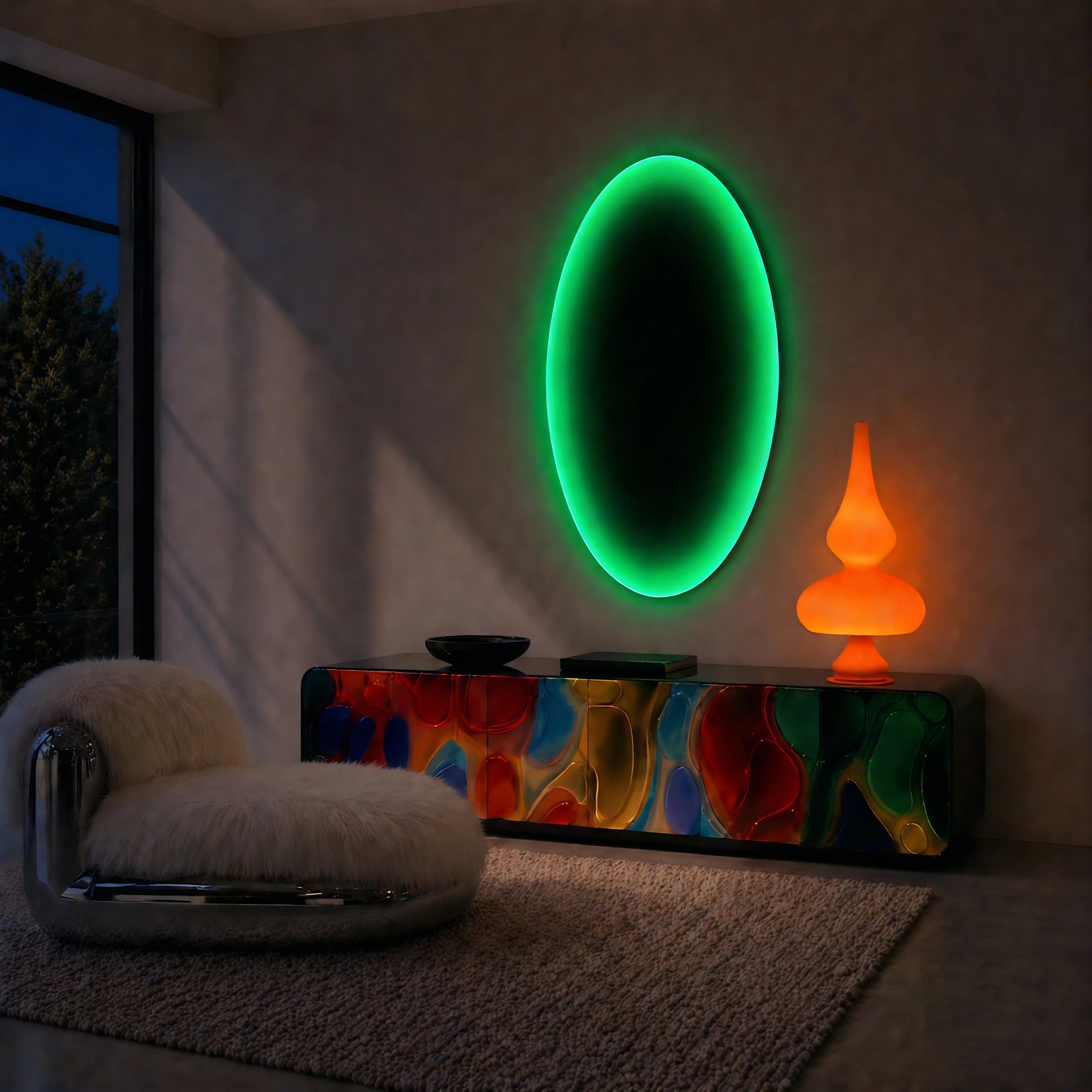 Threshold of Maybe | Liminal Green Wall Art Interior Moderna