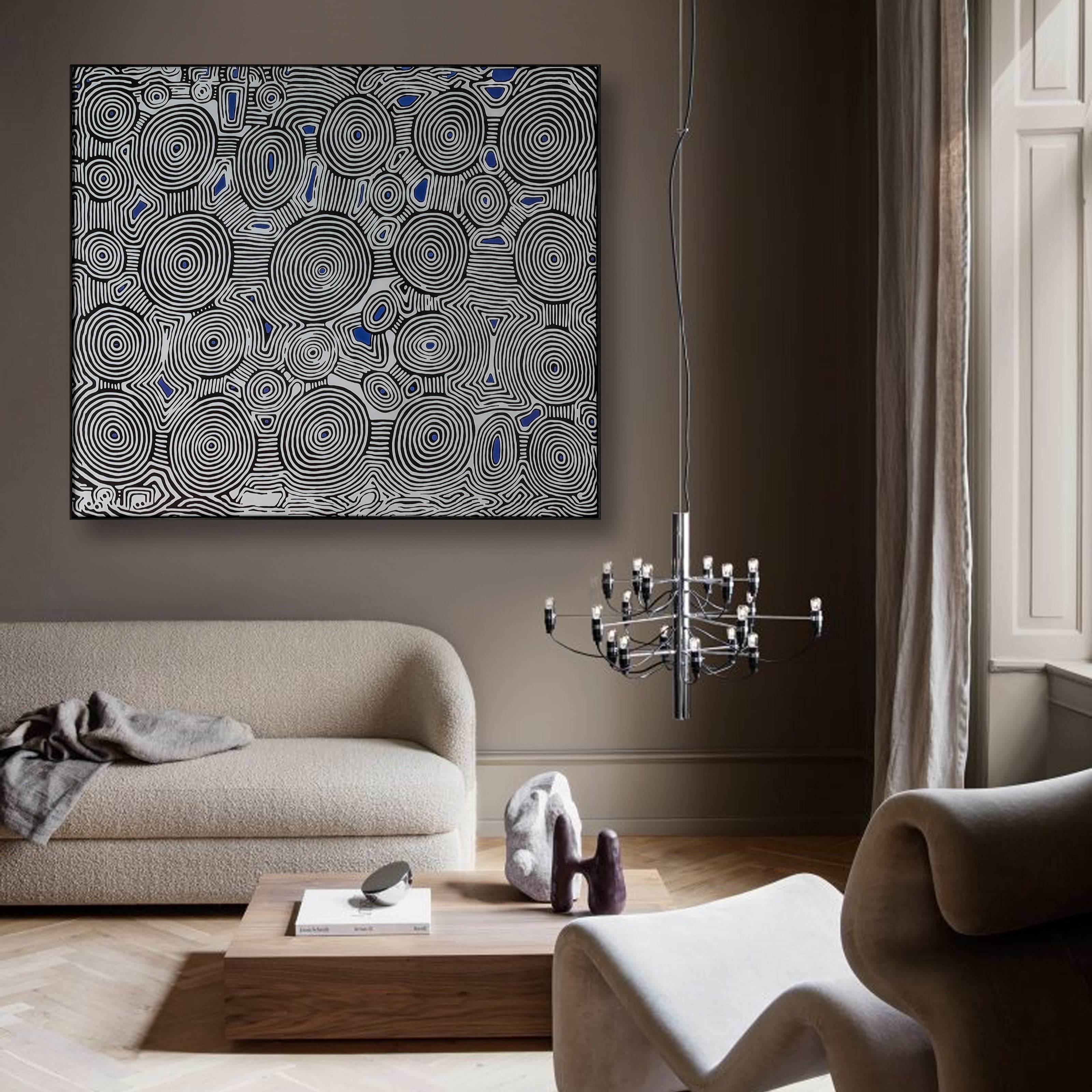 Whirling Rings Wall Art Interior Moderna   