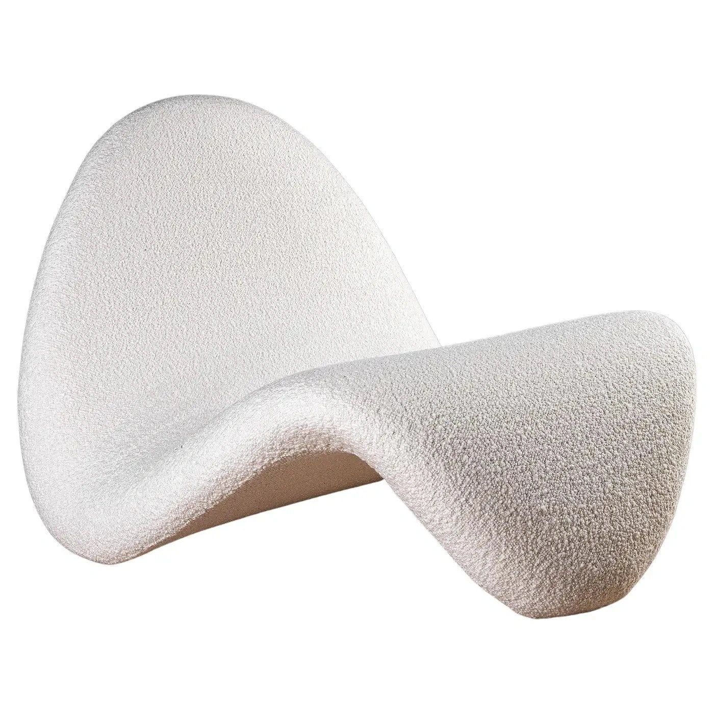 The Tongue Chair Chair Interior Moderna Pearl White Boucle