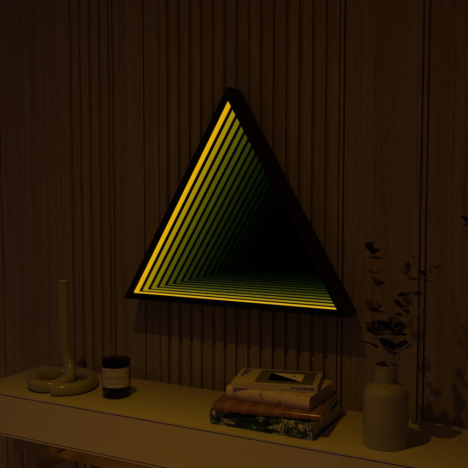 Triangle Infinity Mirror Mirror Interior Moderna