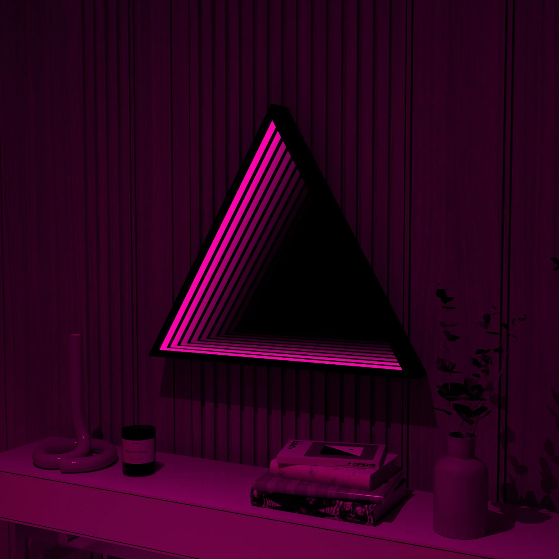 Triangle Infinity Mirror Mirror Interior Moderna