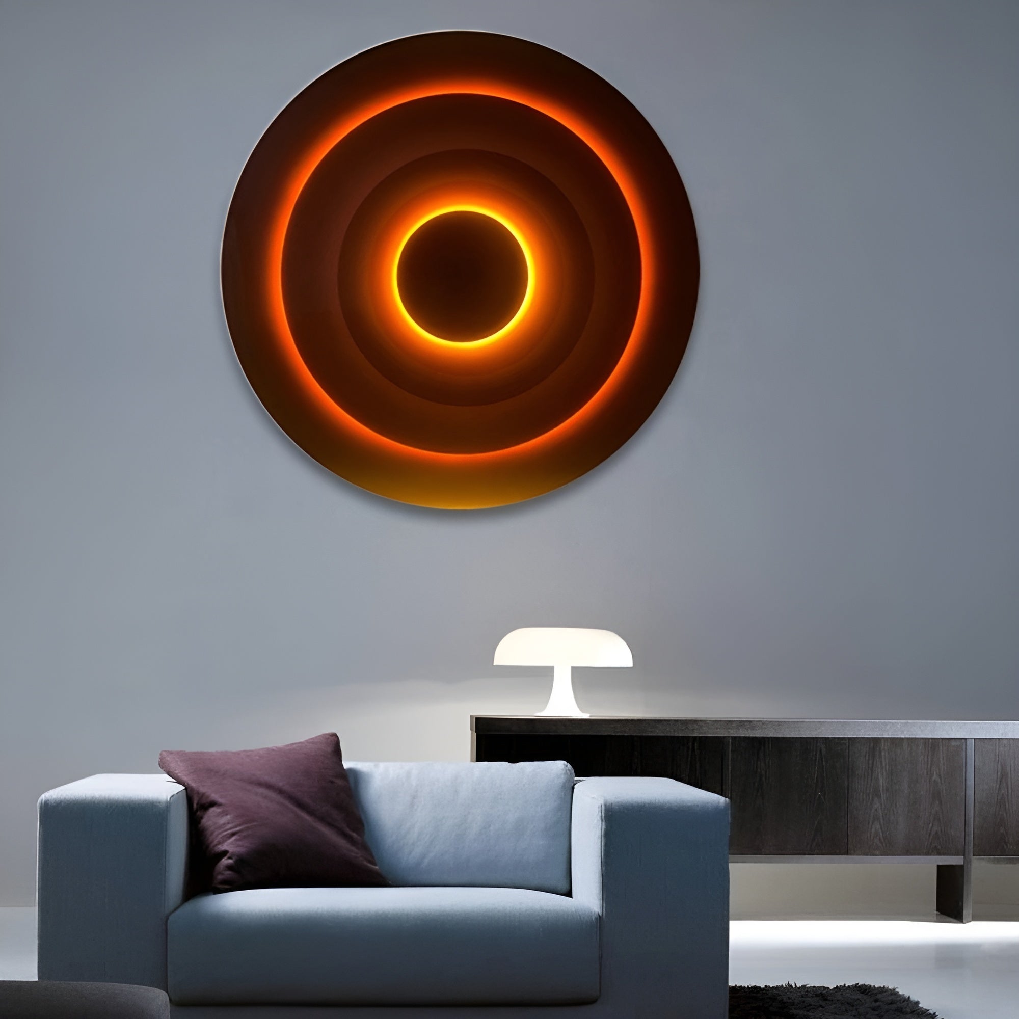 Triple Eclipse Radiance Wall Art Interior Moderna