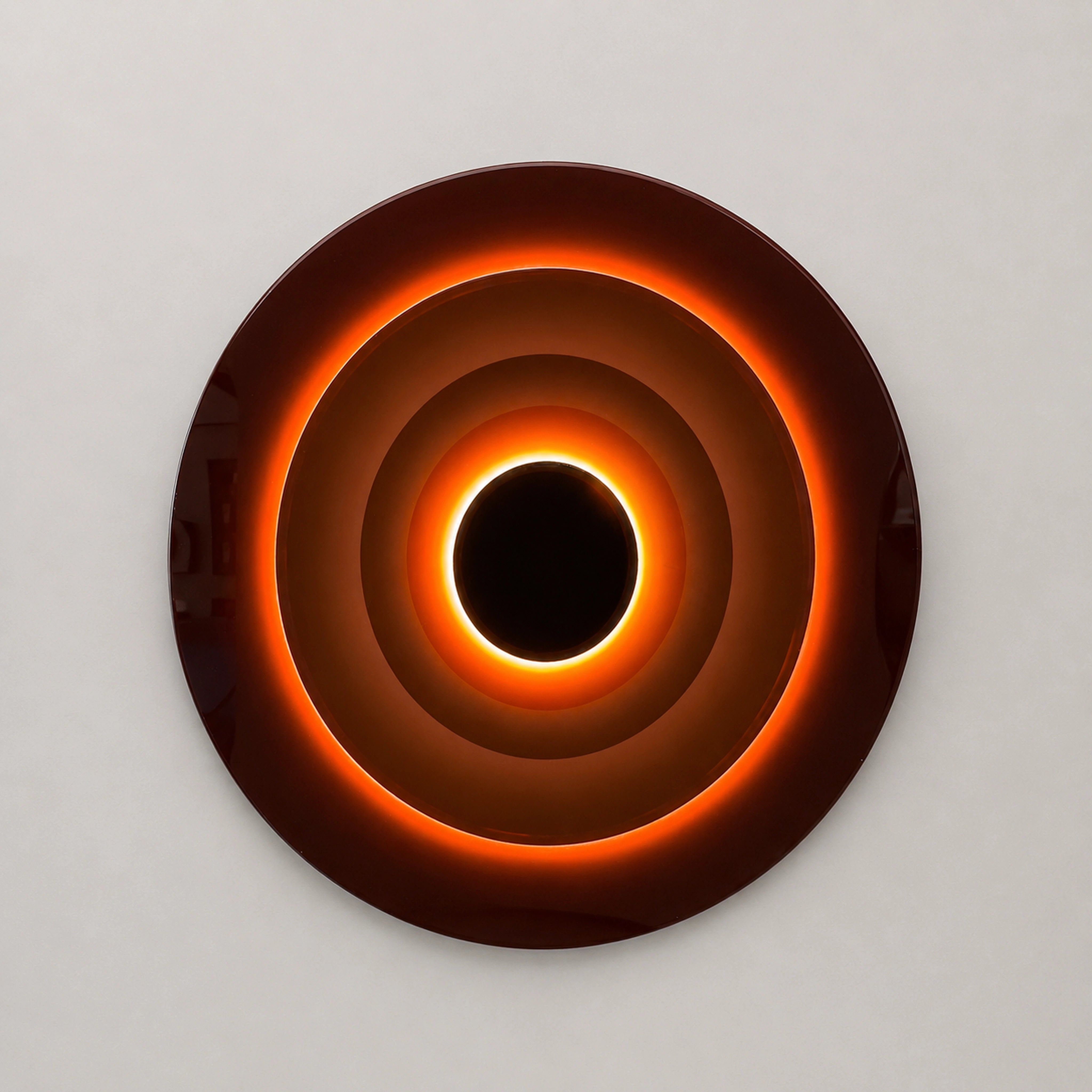 Triple Eclipse Radiance | Ember Halo Wall Art Interior Moderna