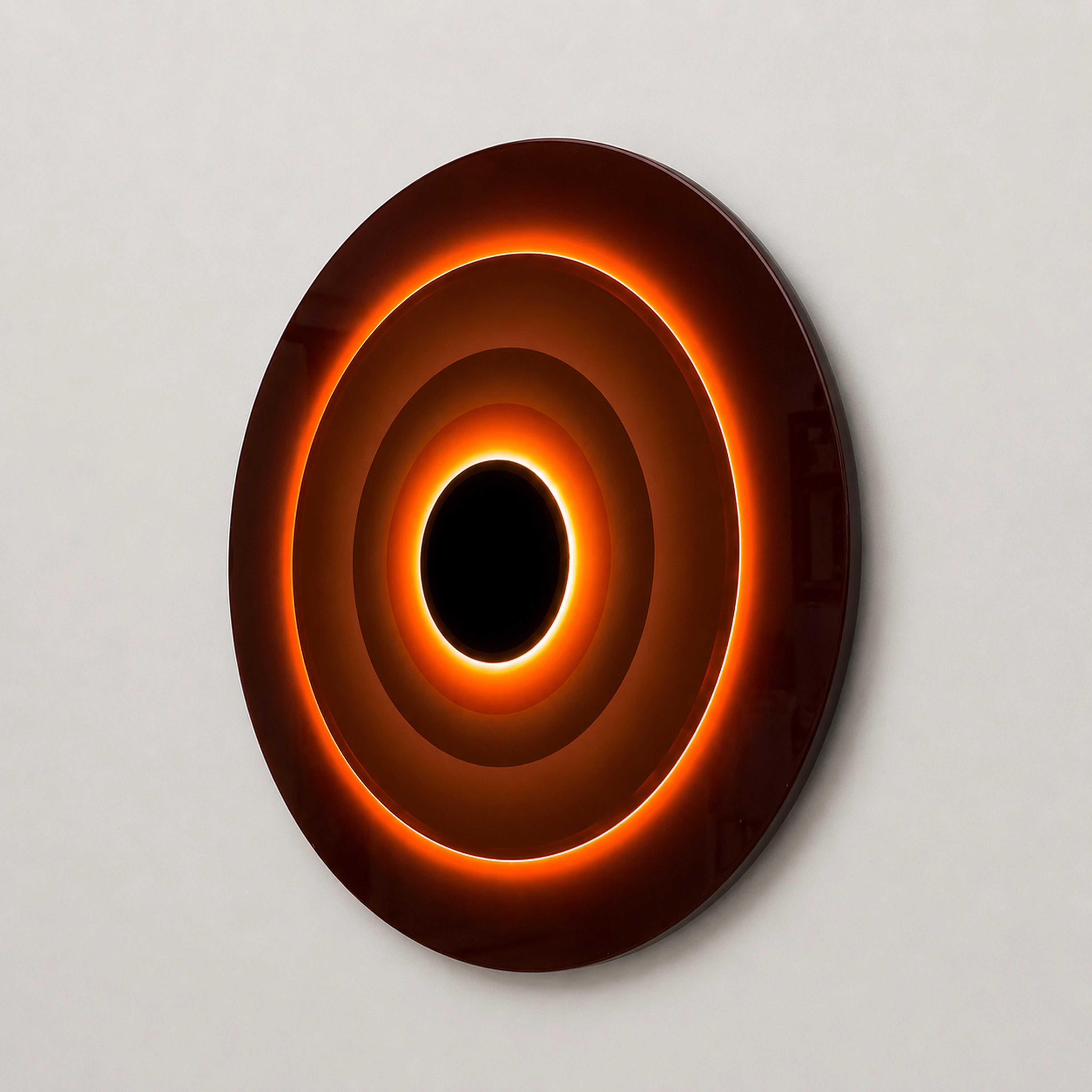 Triple Eclipse Radiance | Ember Halo Wall Art Interior Moderna