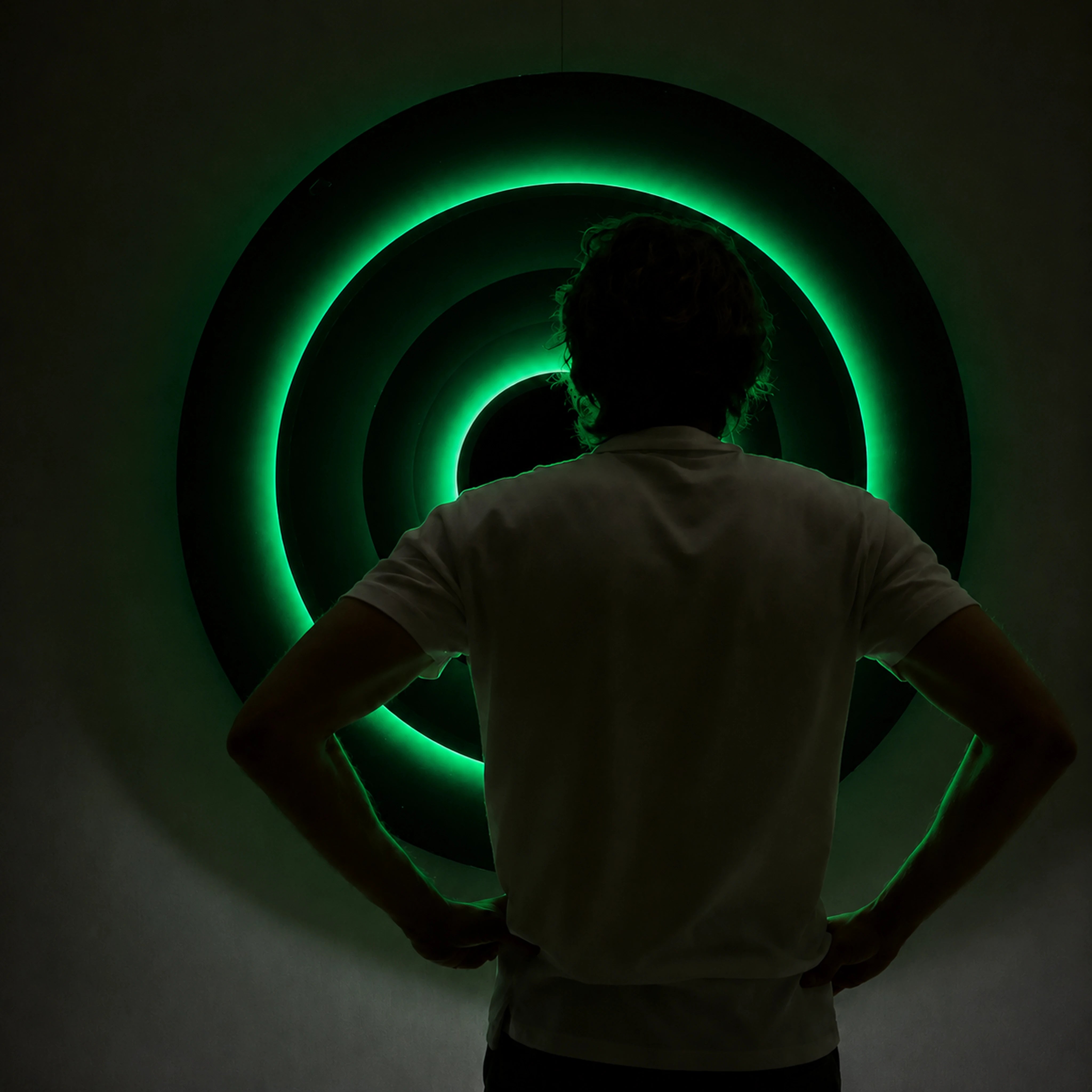 Triple Eclipse Radiance | Verdant Halo Wall Art Interior Moderna