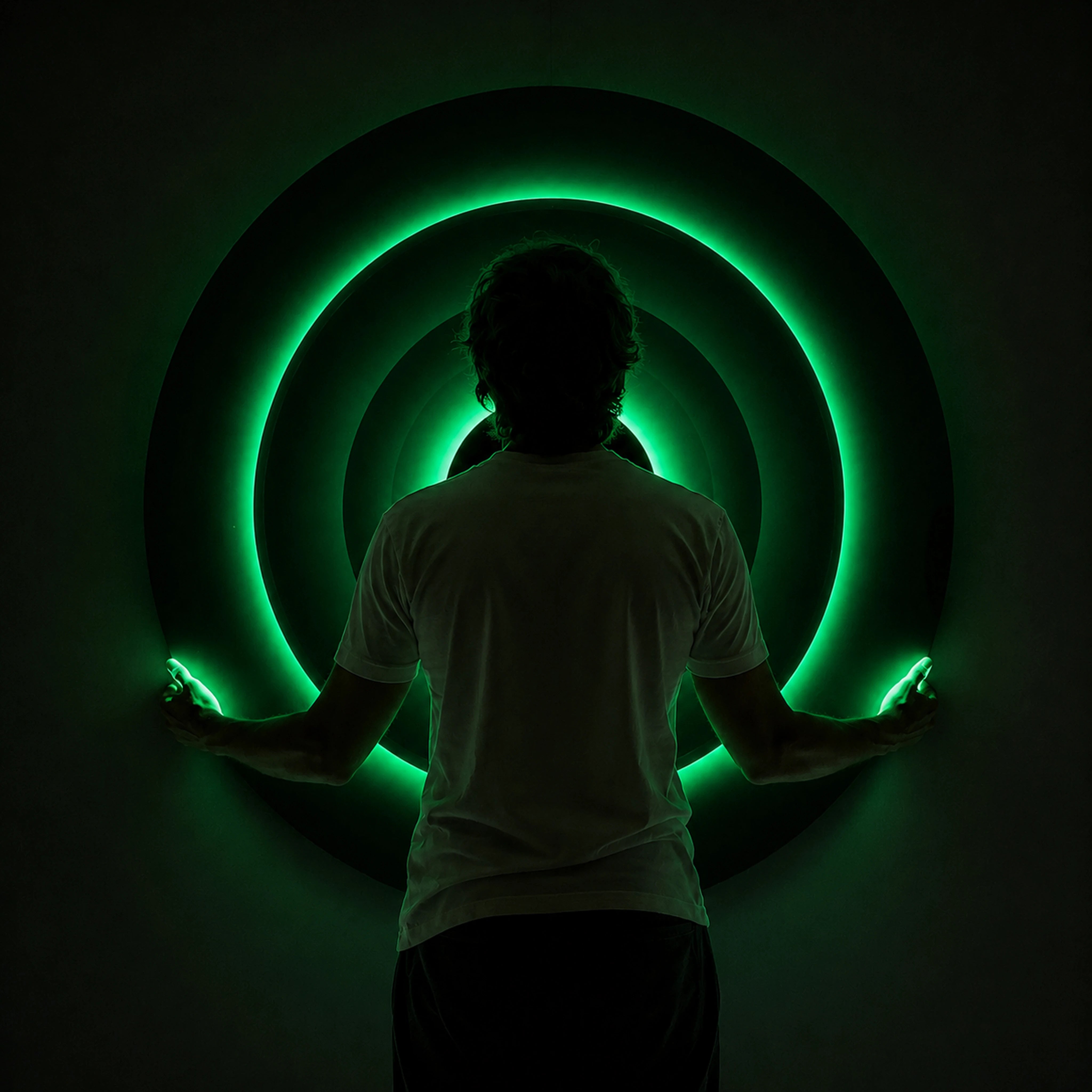 Triple Eclipse Radiance | Verdant Halo Wall Art Interior Moderna