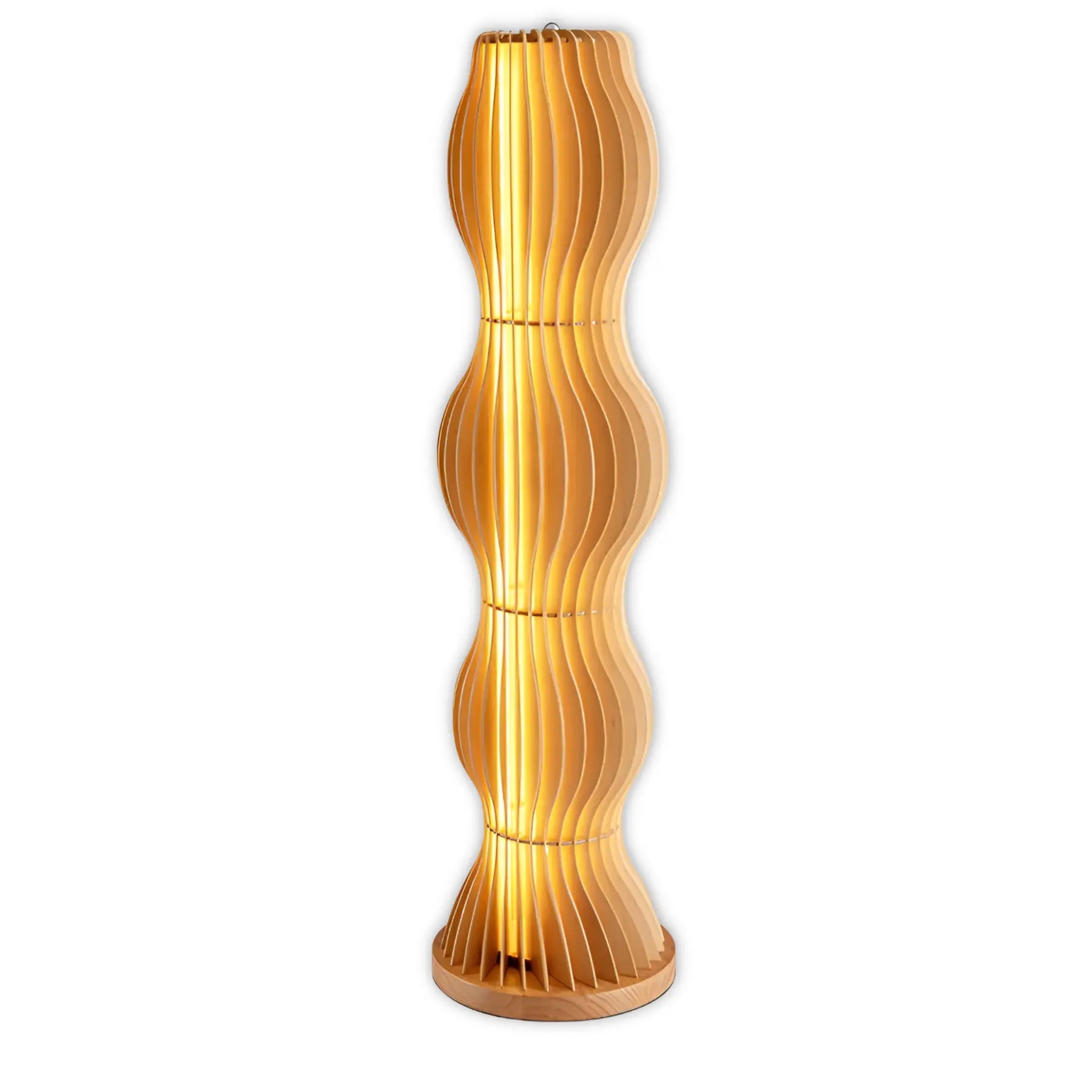 Matching tall wood floor lamp from the Vapor Wood lighting family