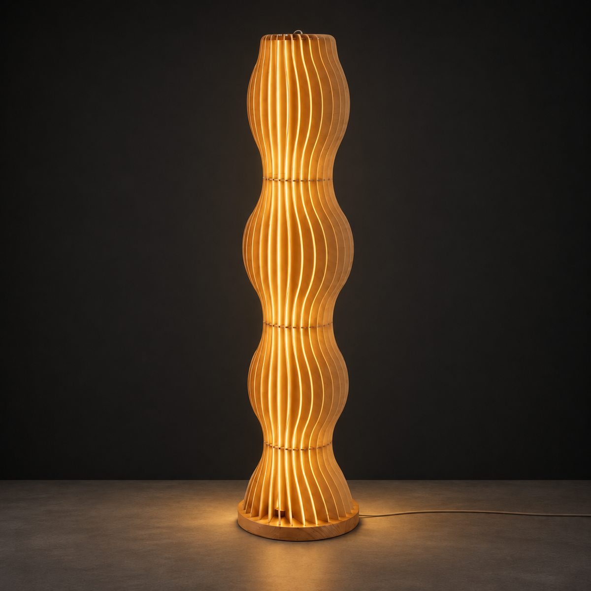 Vapor Wood Floor Lamp Lamp Interior Moderna