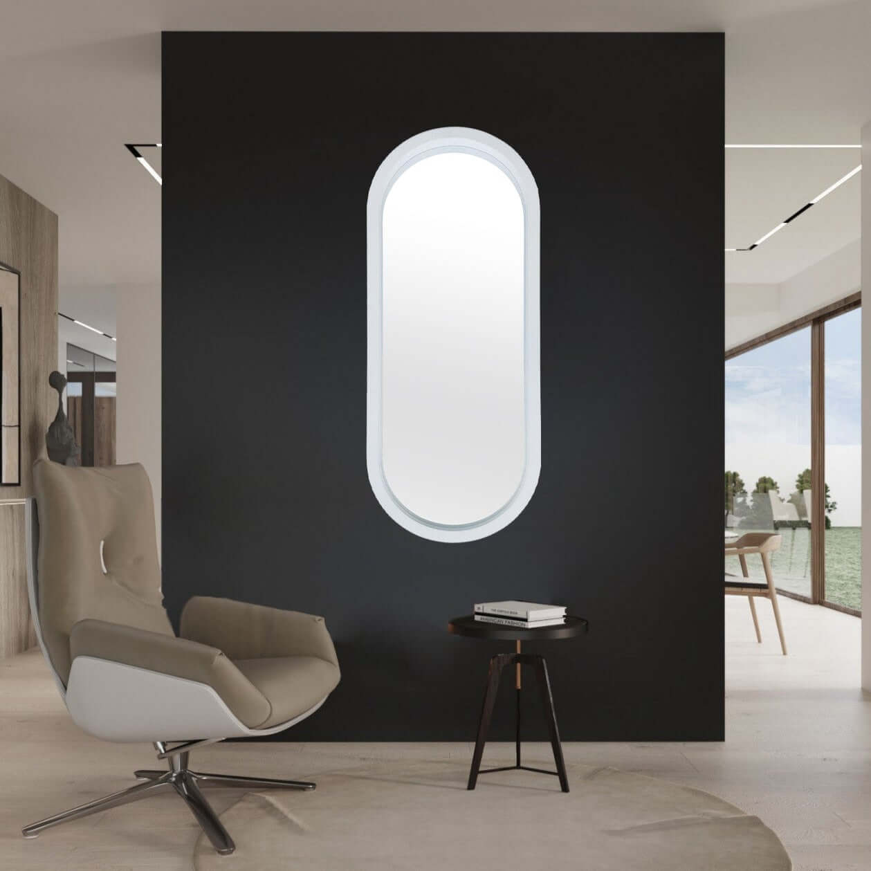 Oversized Pill Mirror Mirror Interior Moderna   