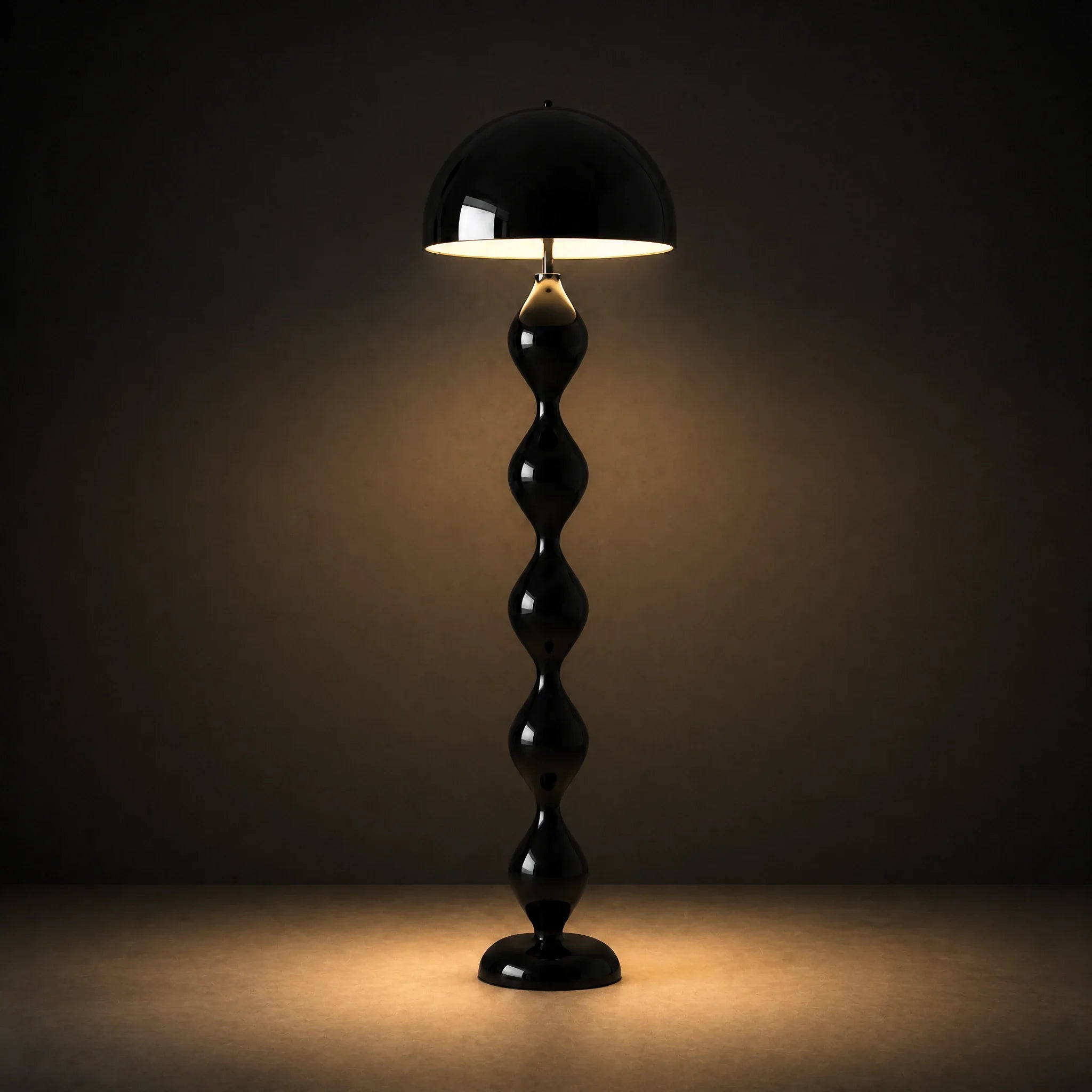 Black Zara Groove Floor Lamp — view 3