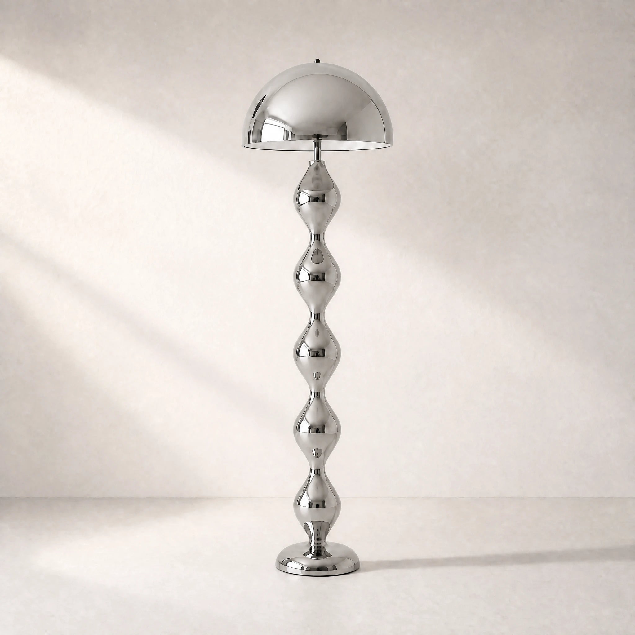 Silver Zara Groove Floor Lamp — view 7