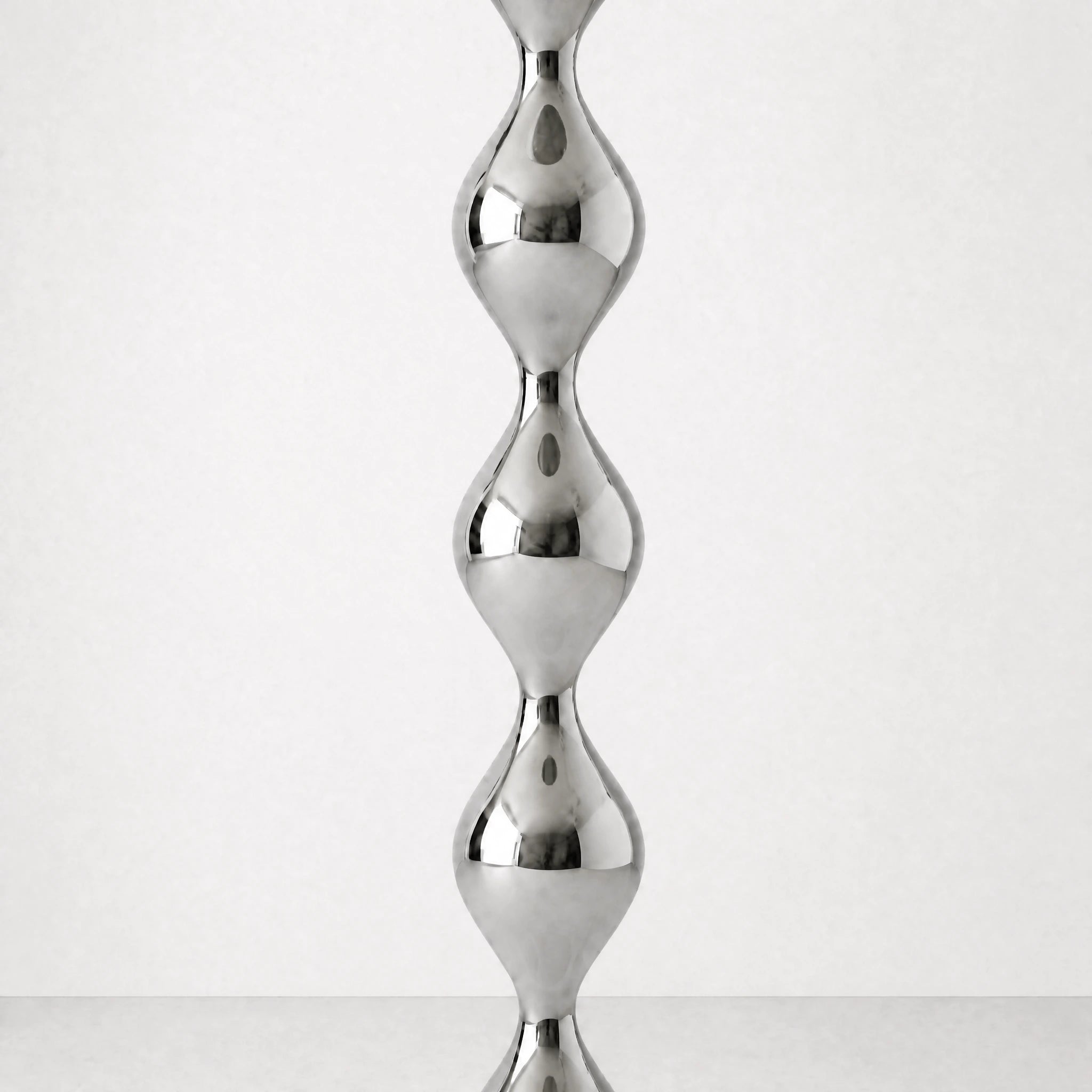 Silver Zara Groove Floor Lamp — view 4