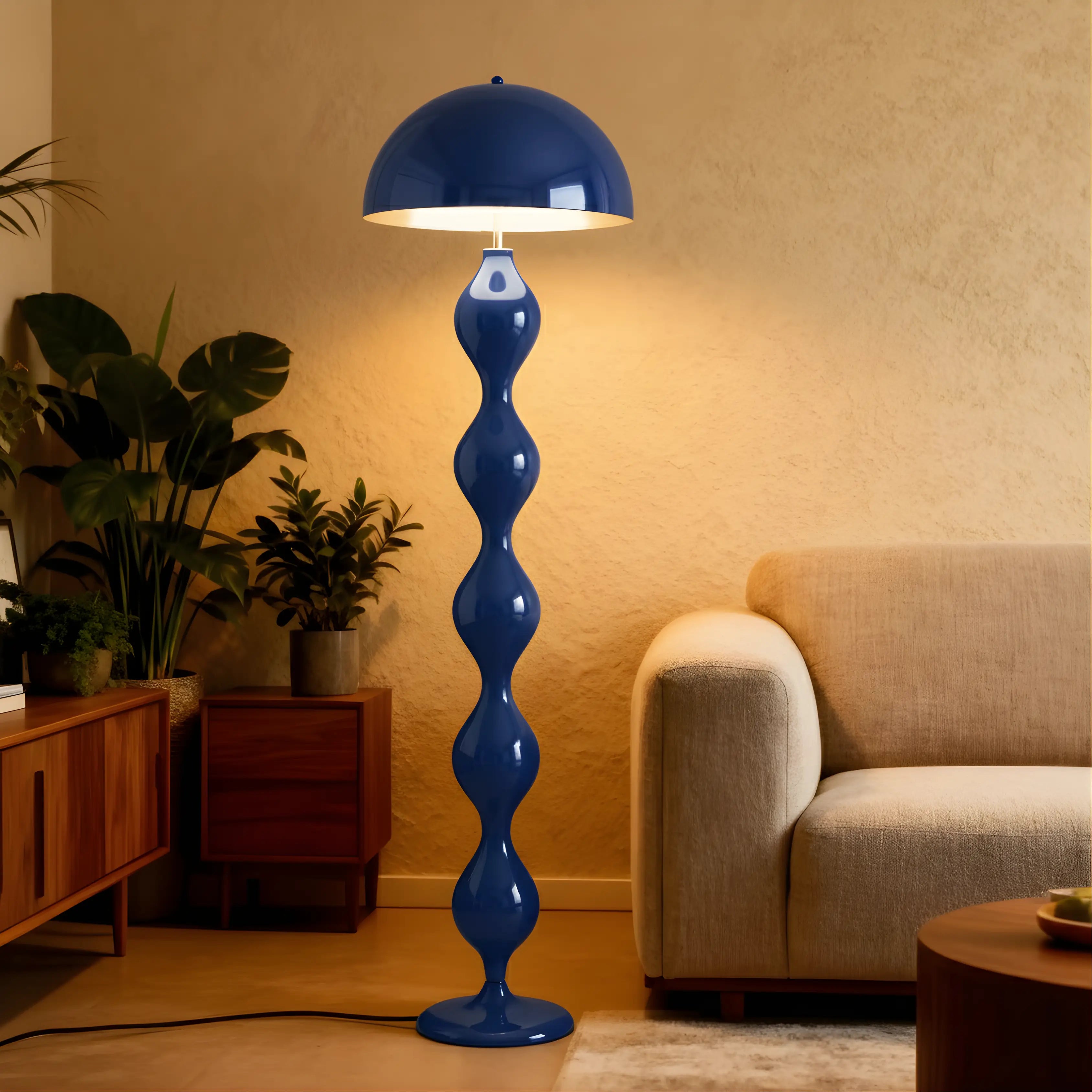 Zara Groove Floor Lamp Lamp Interior Moderna Blue