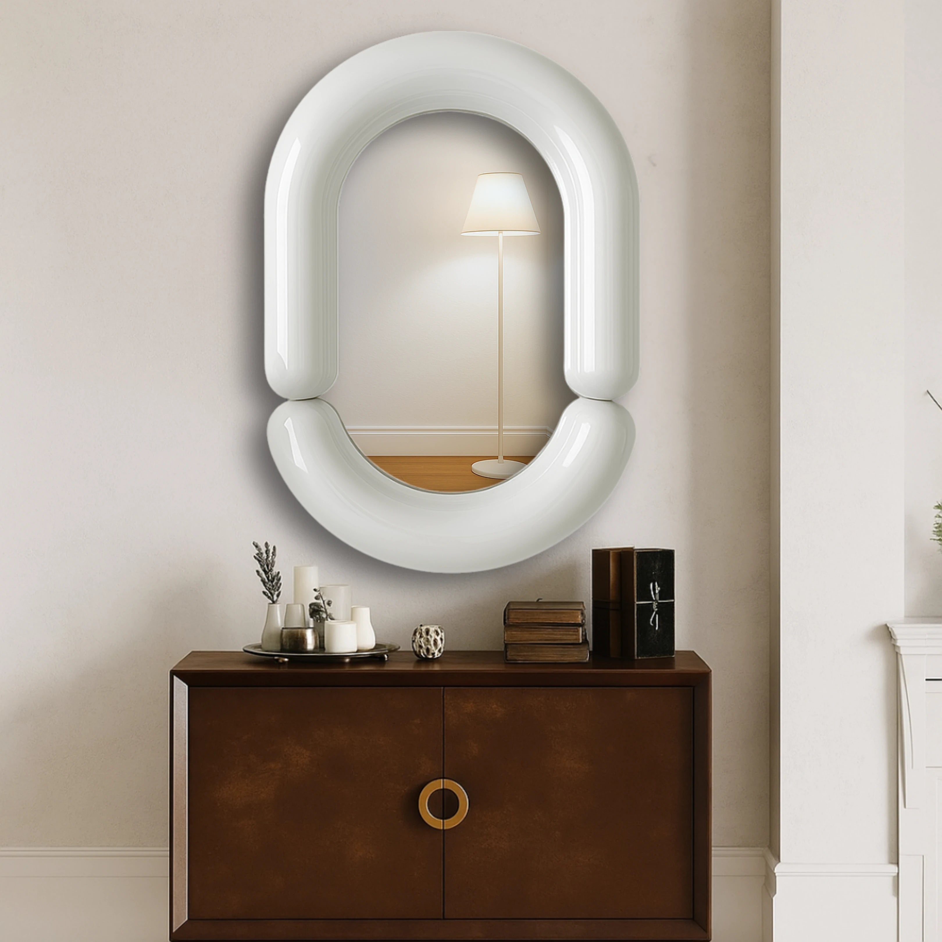 Zodiac Mirror Mirror Interior Moderna Medium White