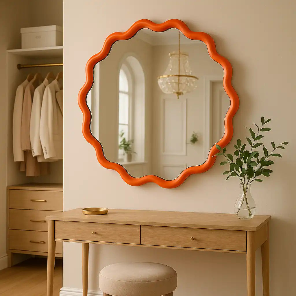 Round Wave Mirror