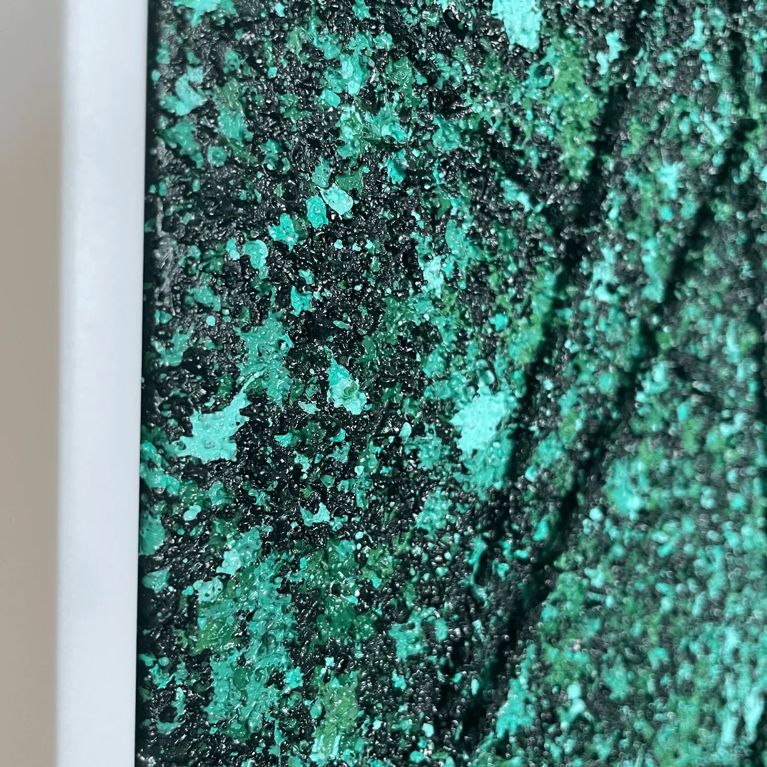 Abstract Stormscape | Emerald Depths Wall Art Interior Moderna