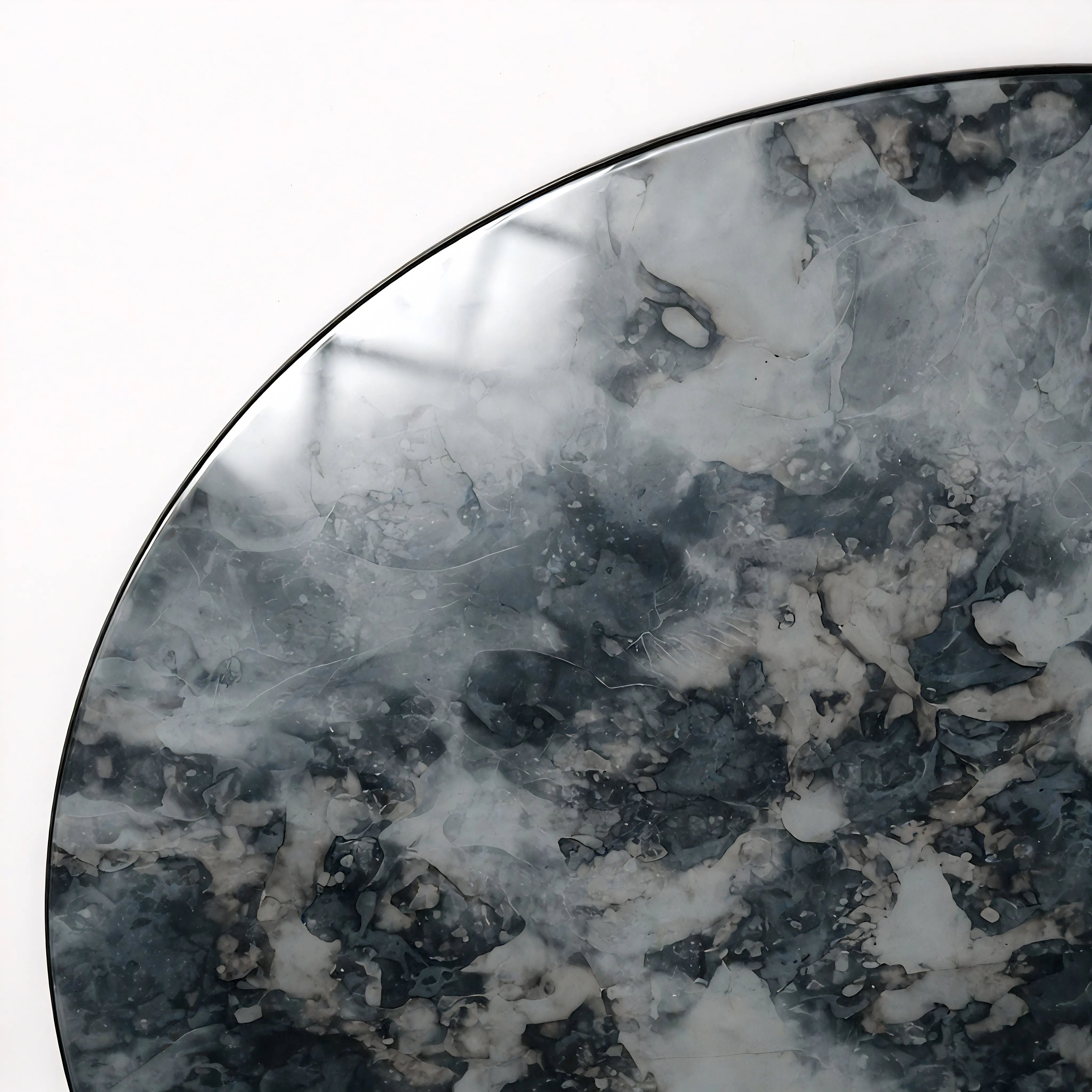Antiqued Round Mirror | Midnight Strata Mirror Interior Moderna