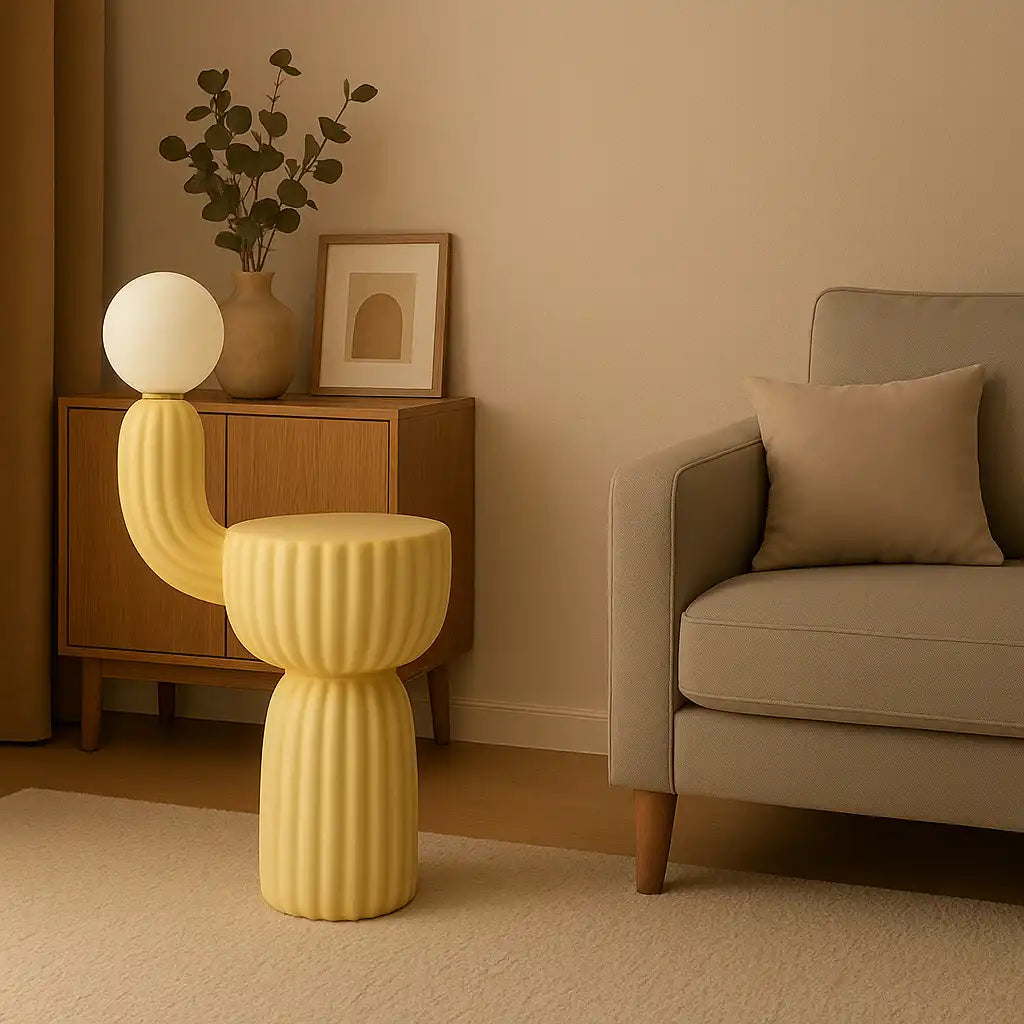 Cactus Bedside Table + Lamp Lamp Interior Moderna