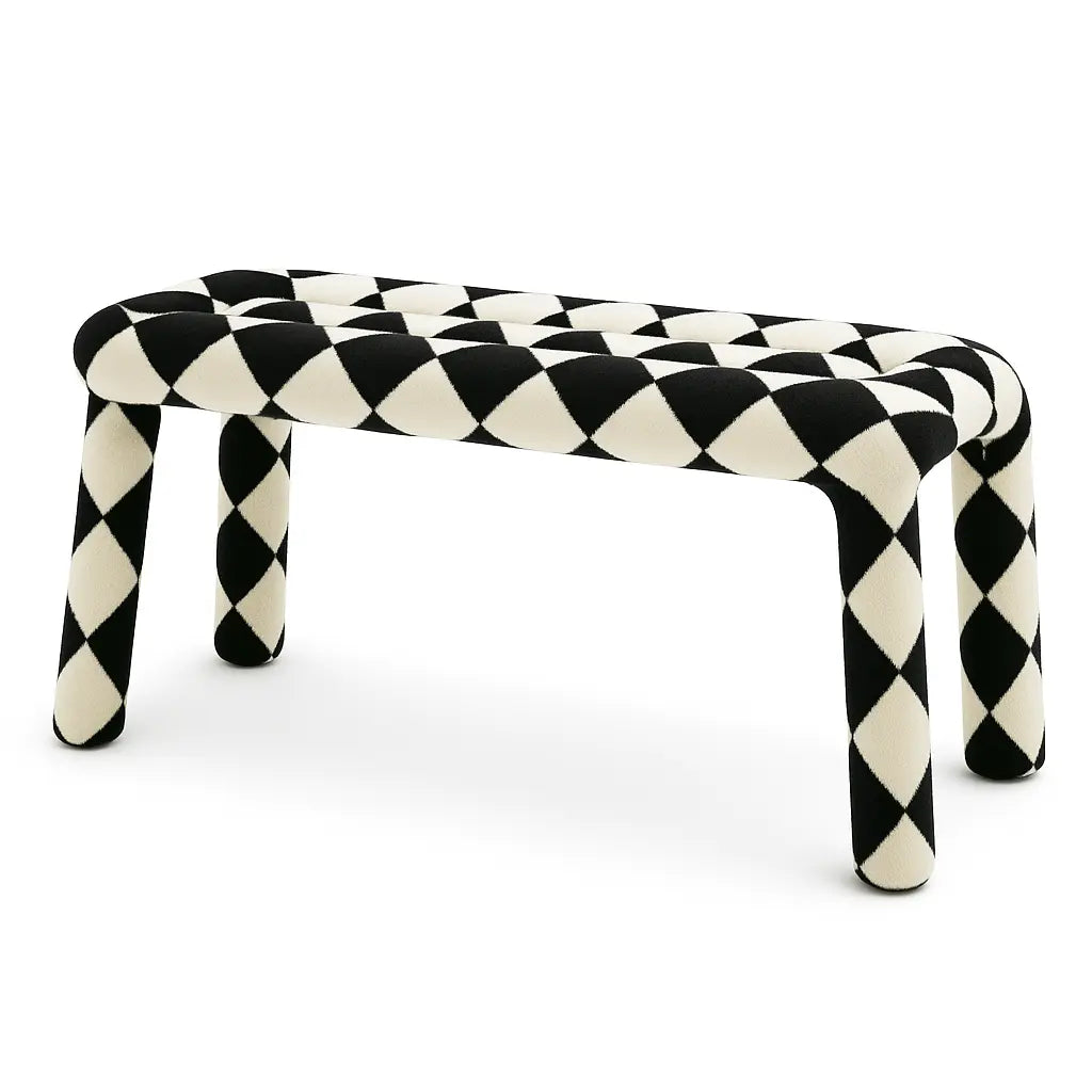 Bold Bench Chair Interior Moderna Black+White