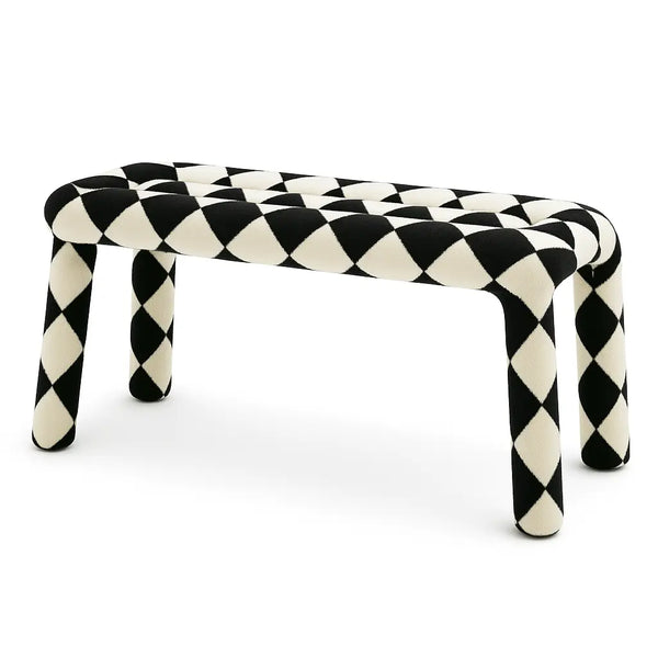Bold Bench Chair Interior Moderna Black+White (Pre-Order)