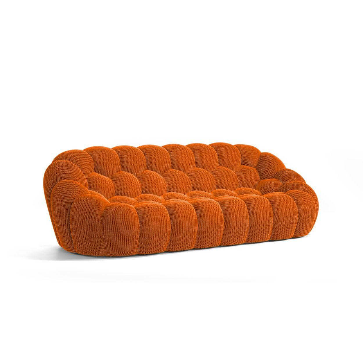 Bubble Three Seater Sofa Interior Moderna Tangerine Orange  