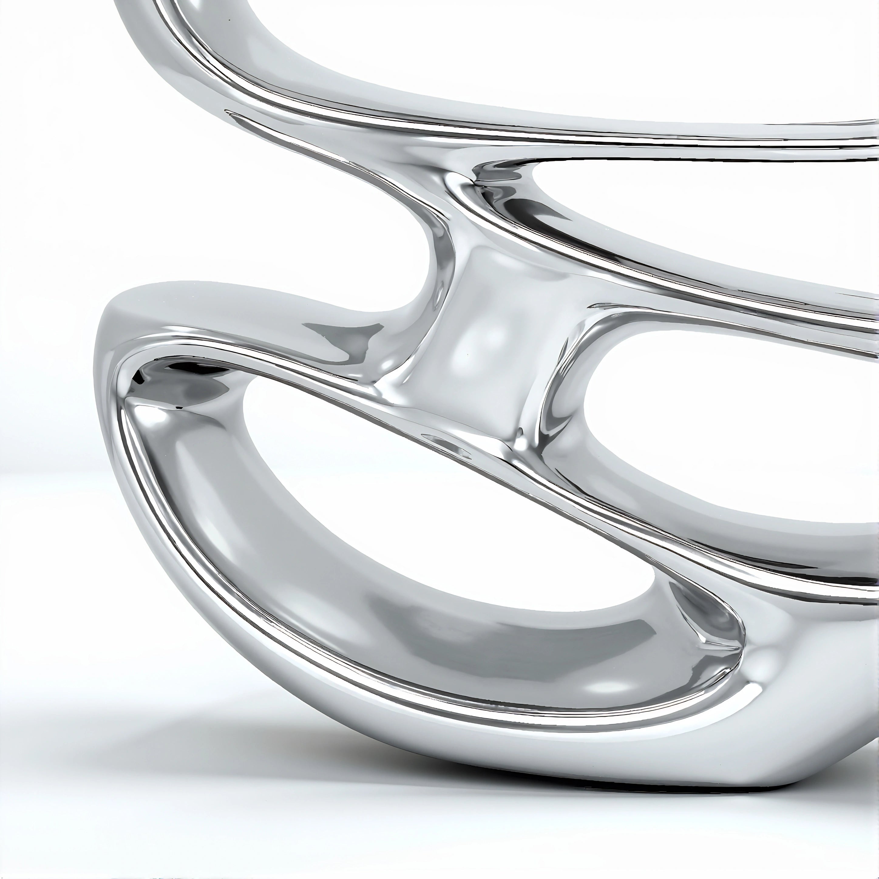 Chrome Mirage Bookshelf Table Interior Moderna