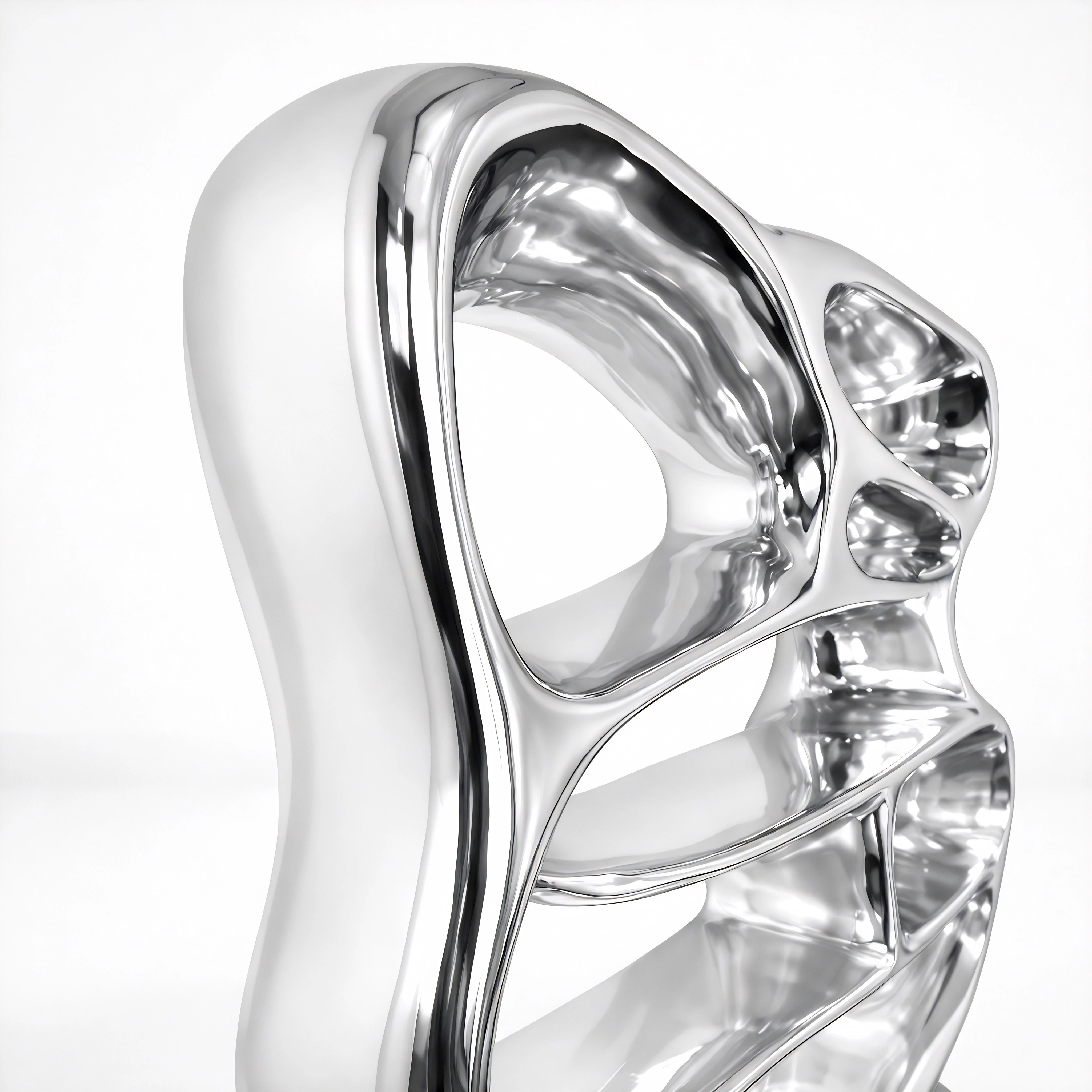 Chrome Mirage Bookshelf Table Interior Moderna