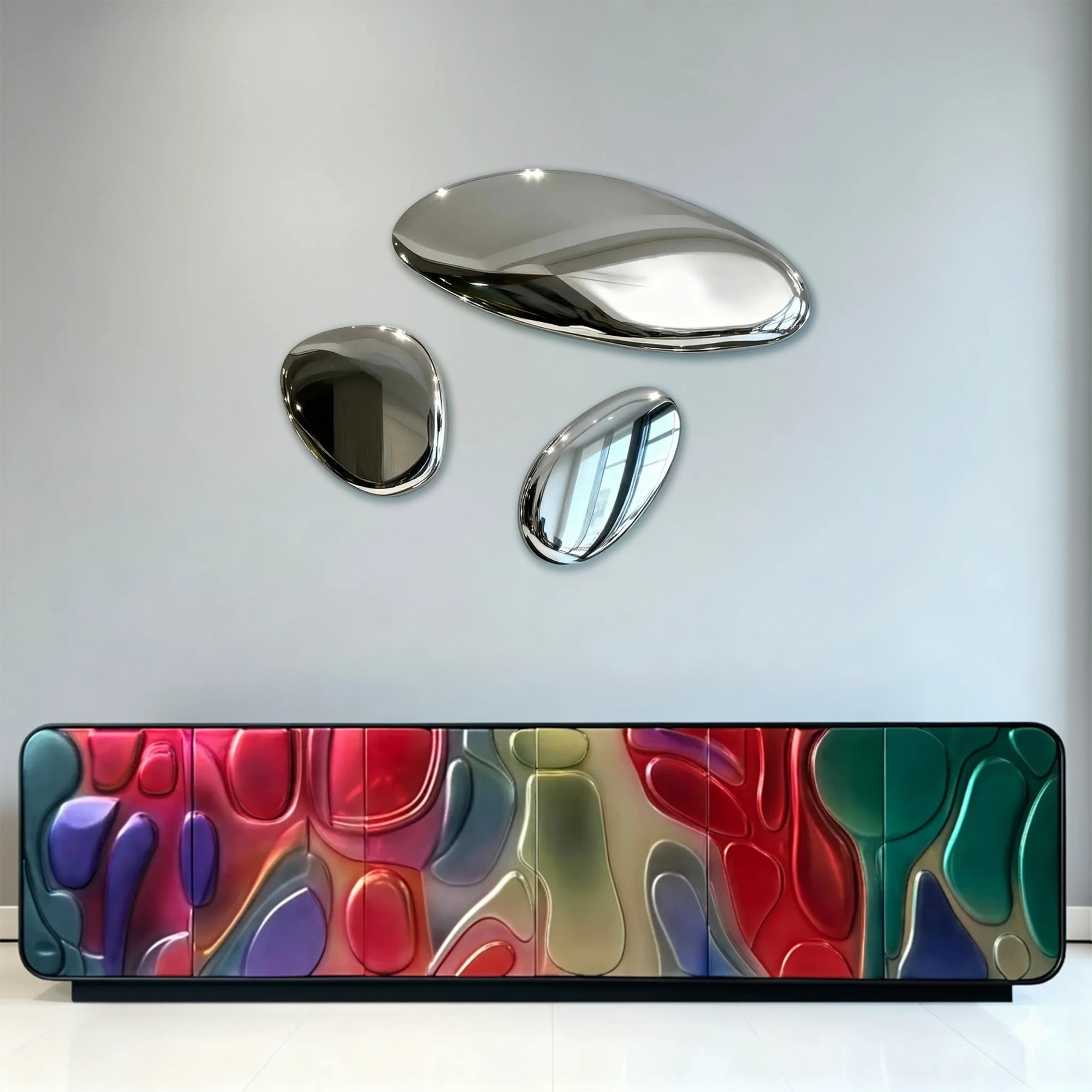 Chrome Horizons Wall Art Interior Moderna