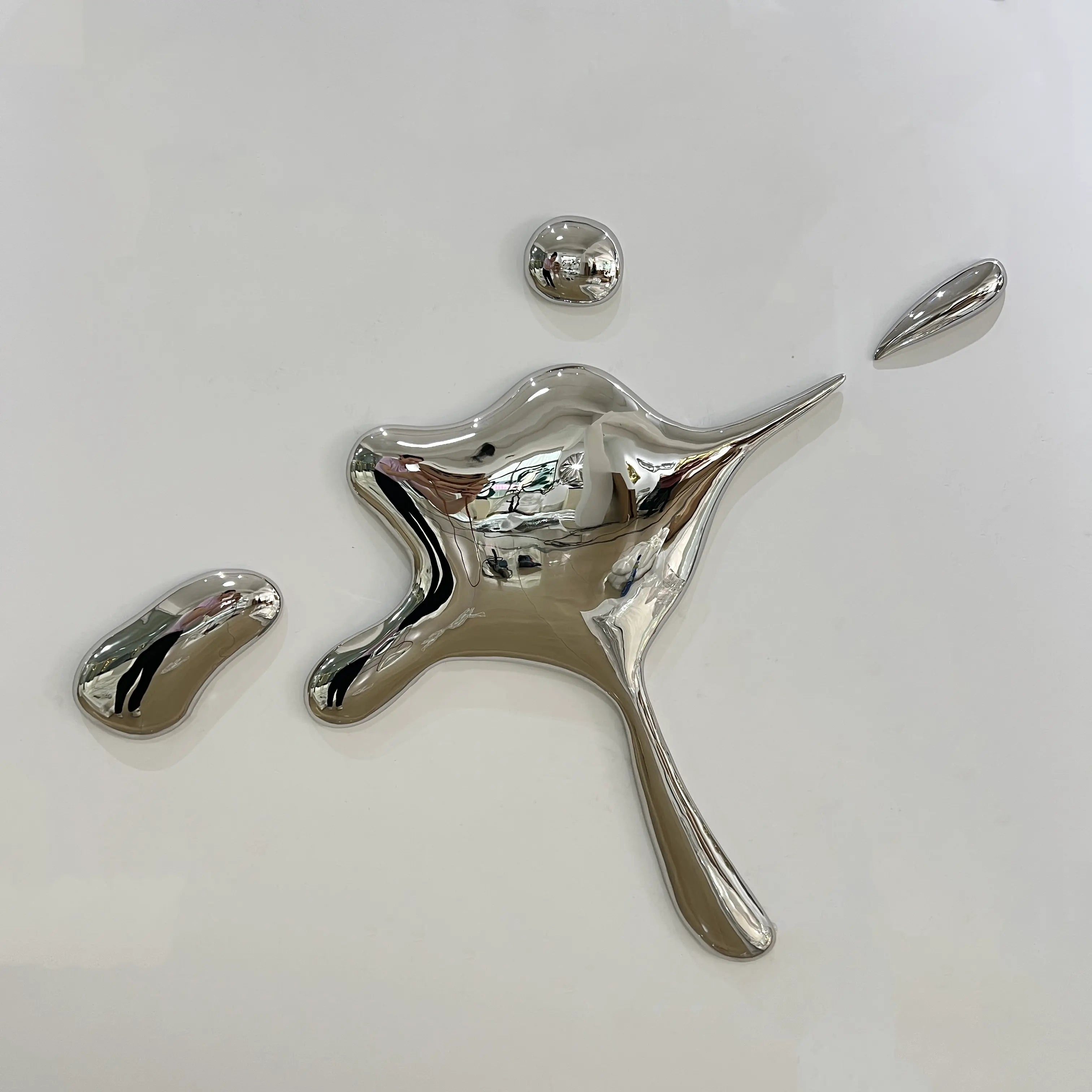 Chrome Splat Wall Art Interior Moderna