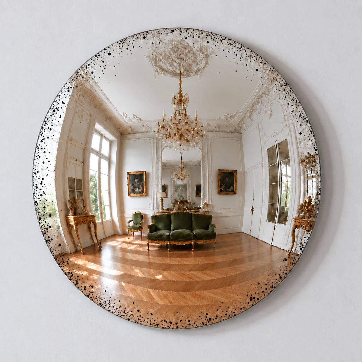 Convex Mirror | Antiqued Mercury Mirror Interior Moderna Medium New