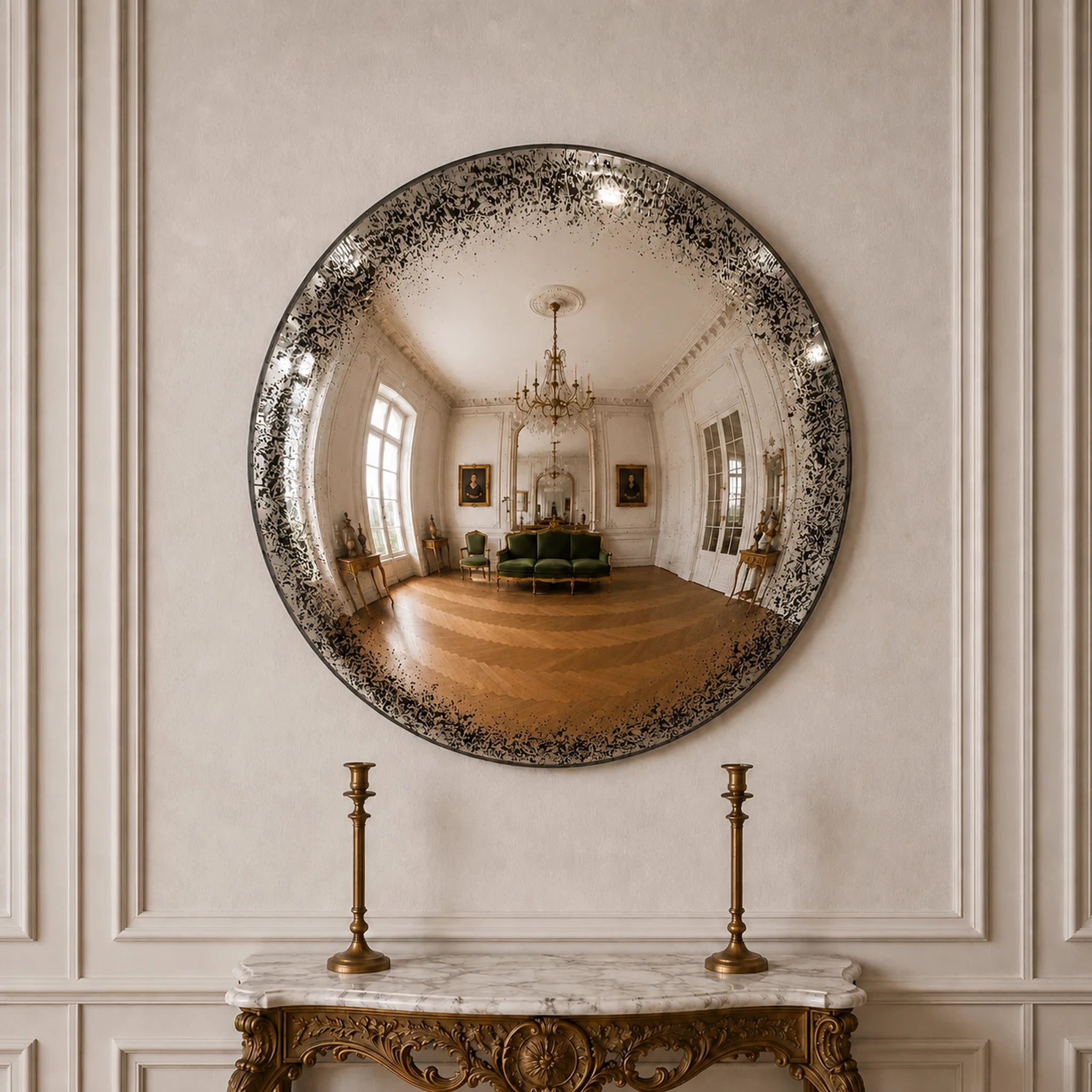 Convex Mirror | Antiqued Mercury