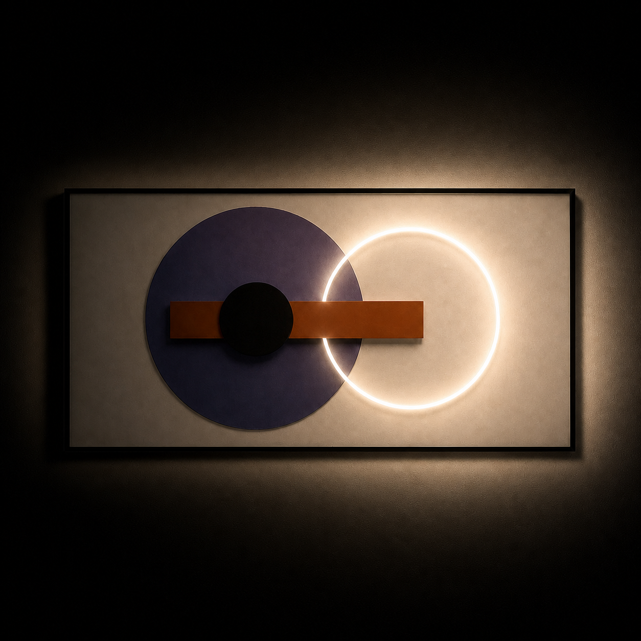 Radiant Rings Wall Art Interior Moderna New
