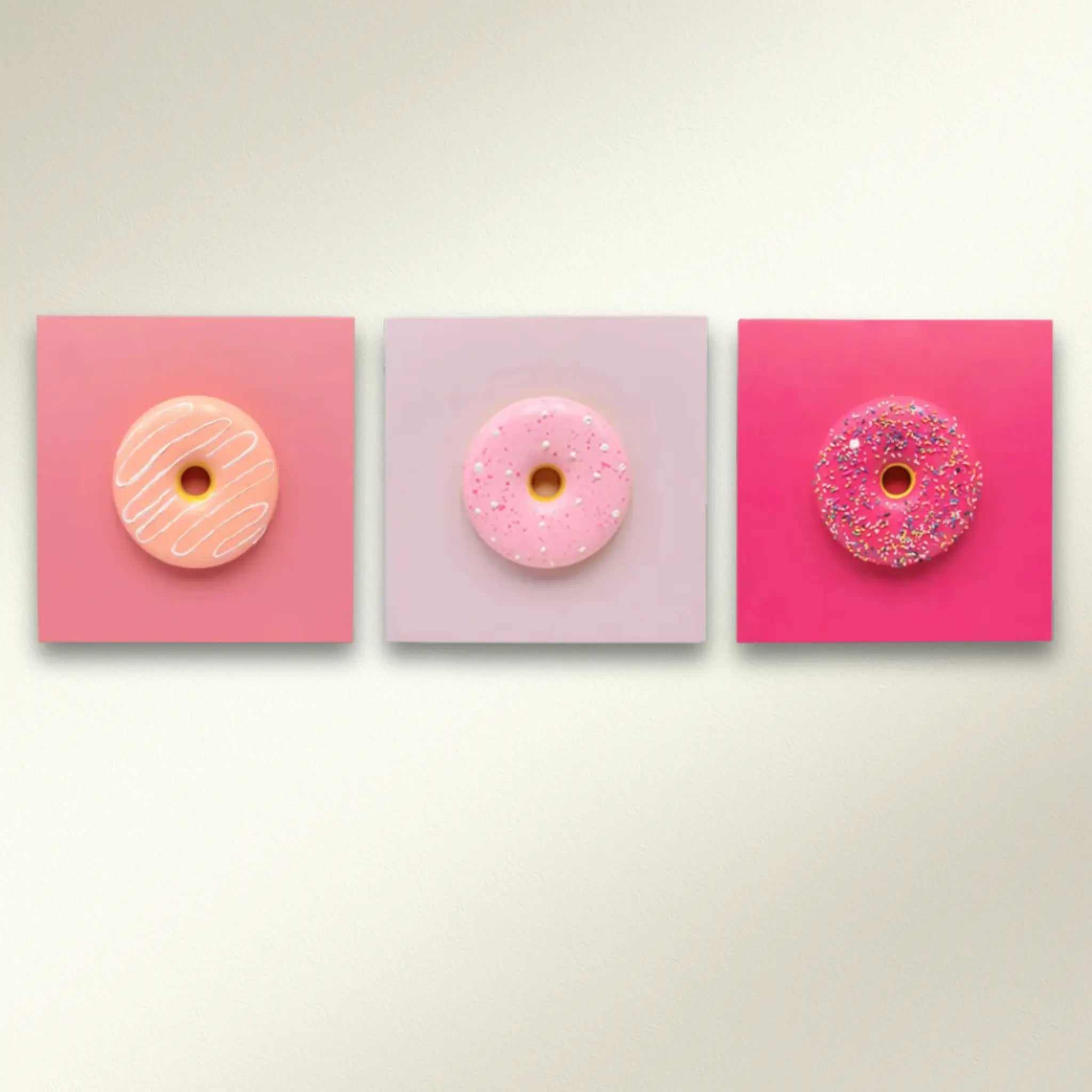 Pastel Donut Trio Mirror Interior Moderna