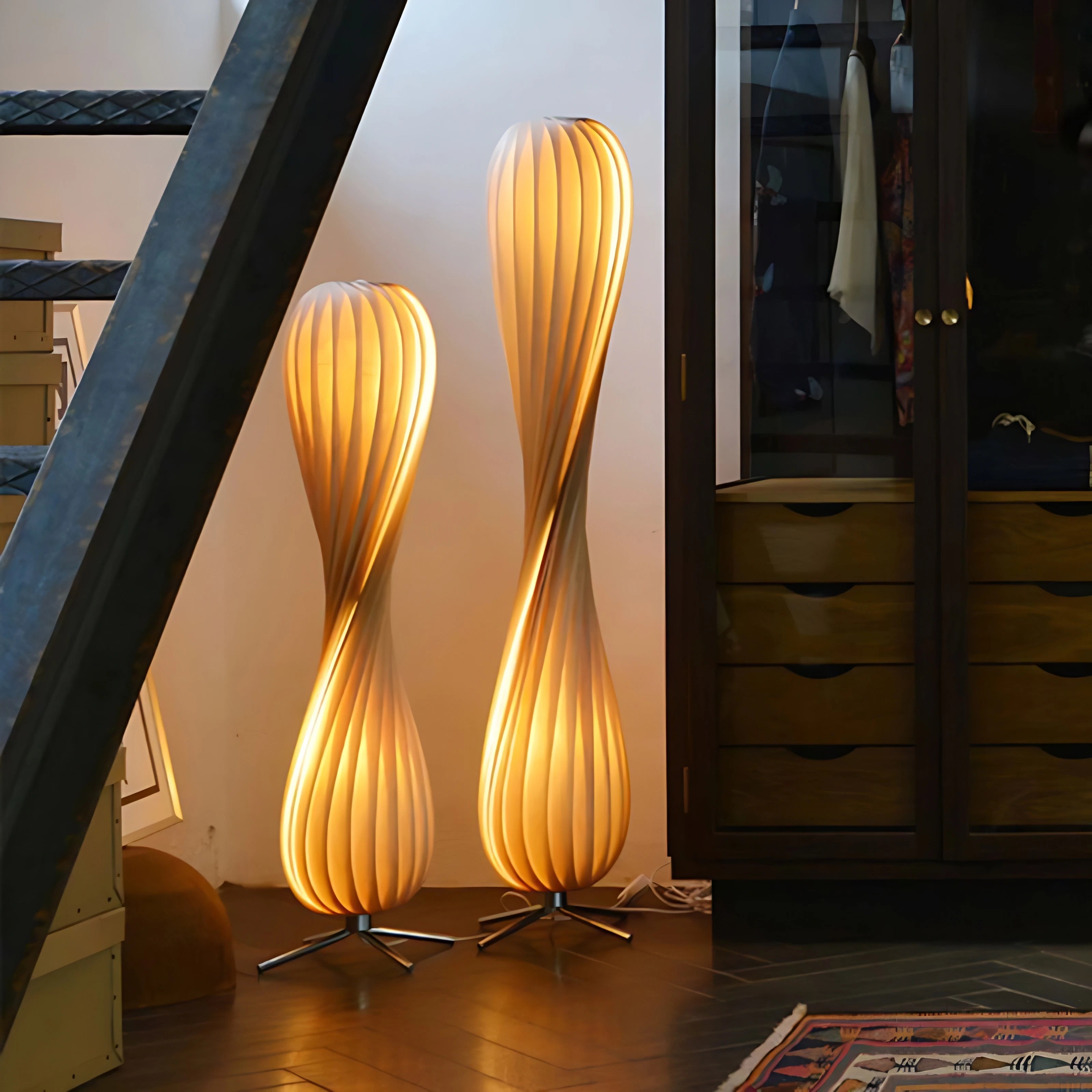 Ozawa Twisted Bamboo Lamp Lamp Interior Moderna