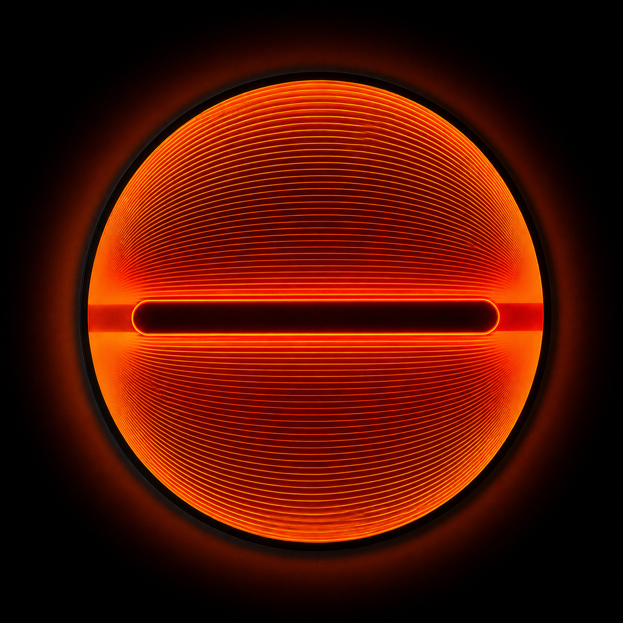 Solar Divide Wall Art Interior Moderna Orange Regular New
