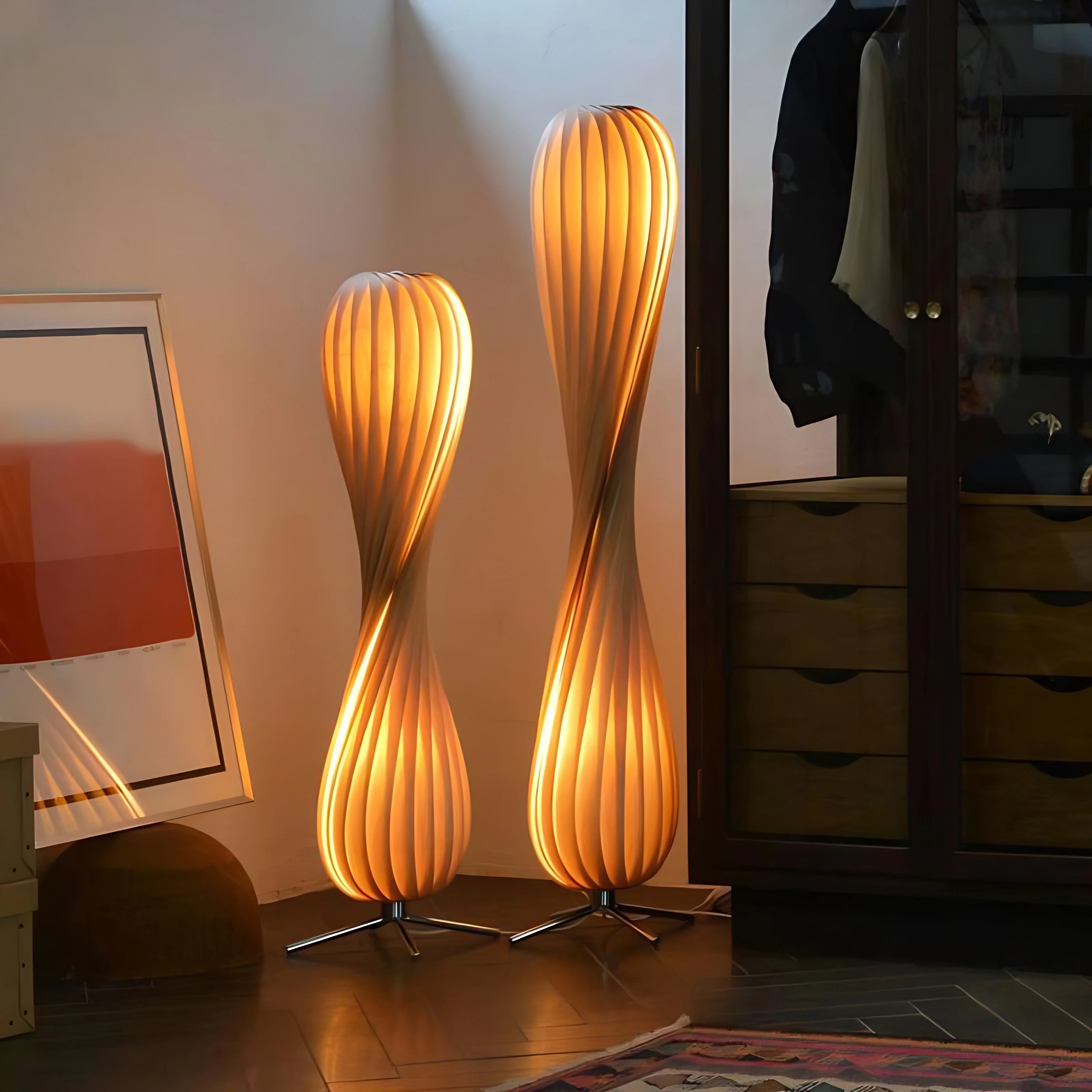 Ozawa Twisted Bamboo Lamp Lamp Interior Moderna