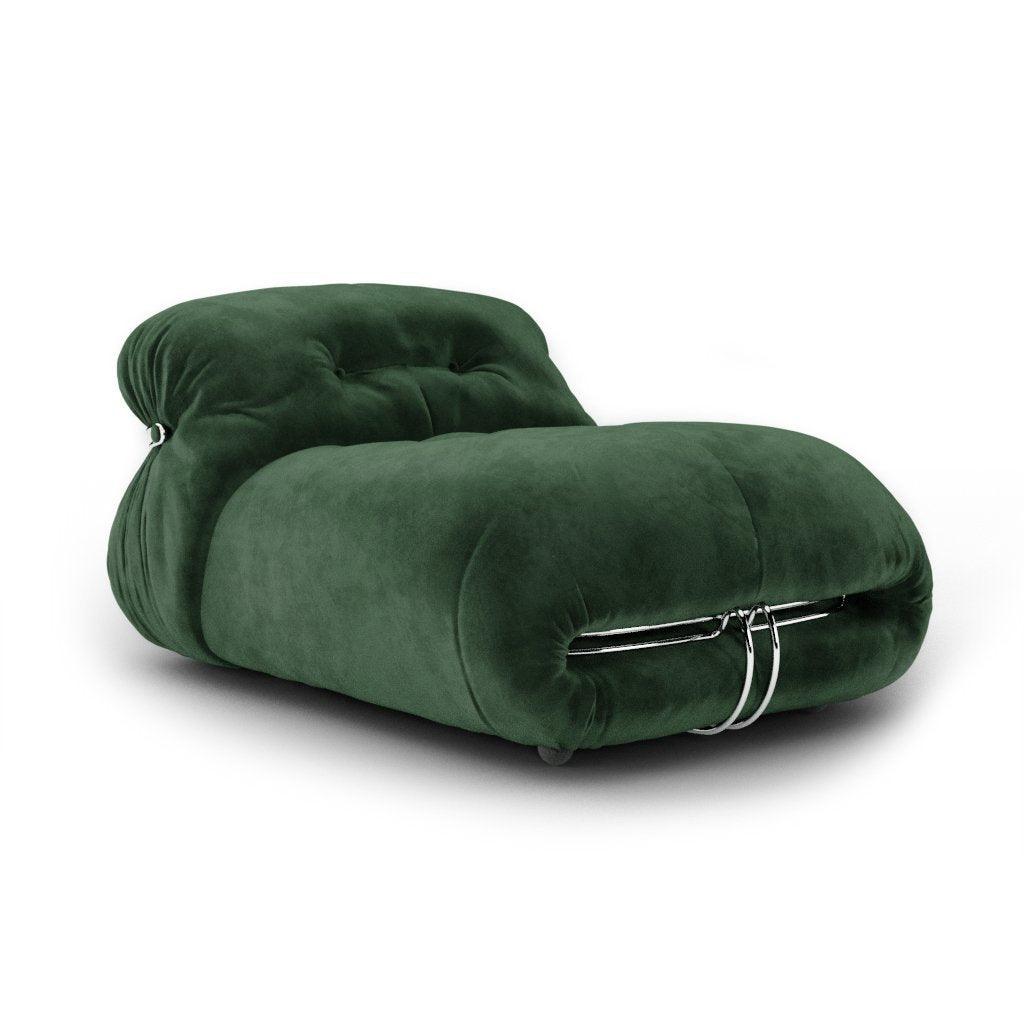 Soriana Lounge Chair Sofa Interior Moderna Emerald Green Velvet  