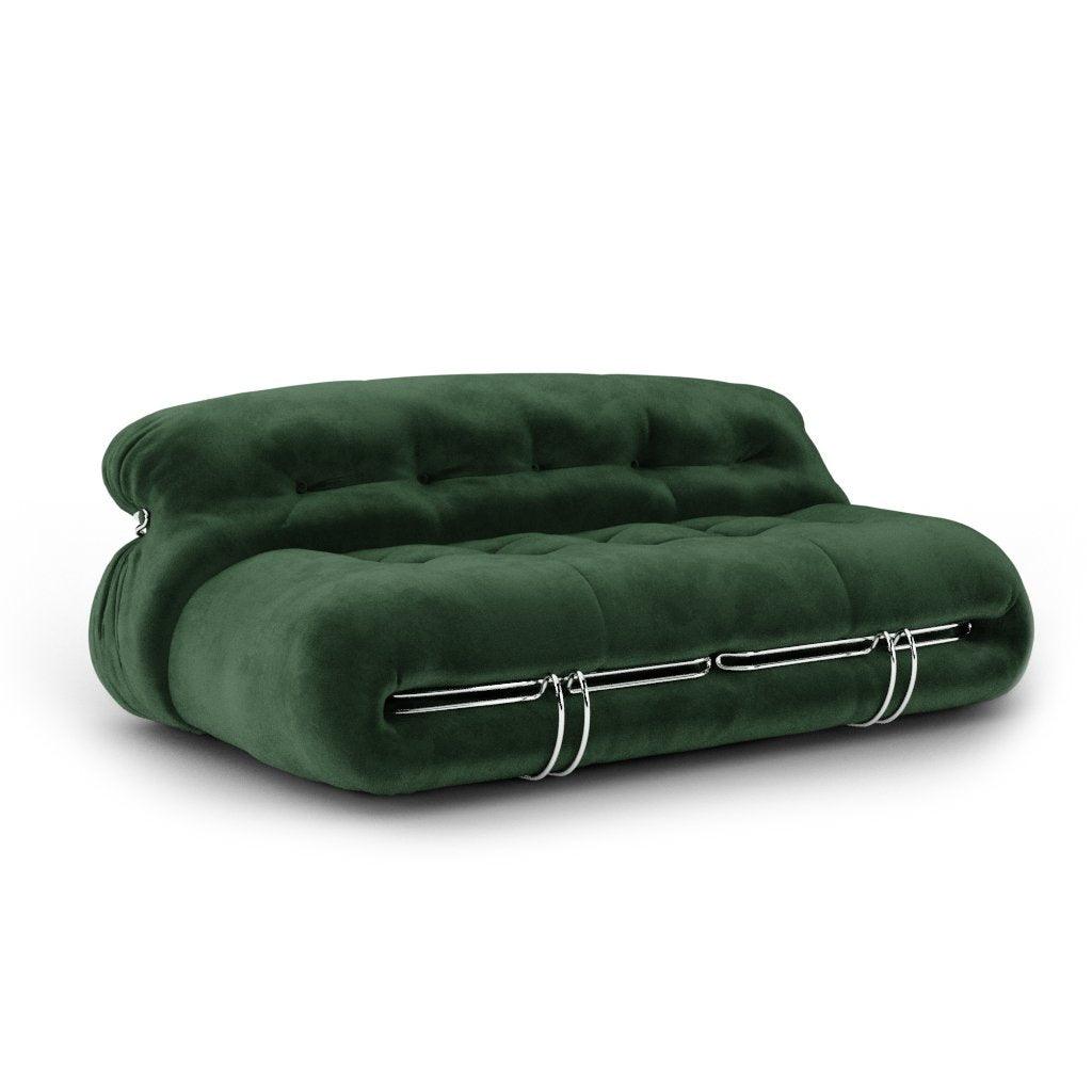 Soriana Two Seater Sofa Interior Moderna Emerald Green Velvet  