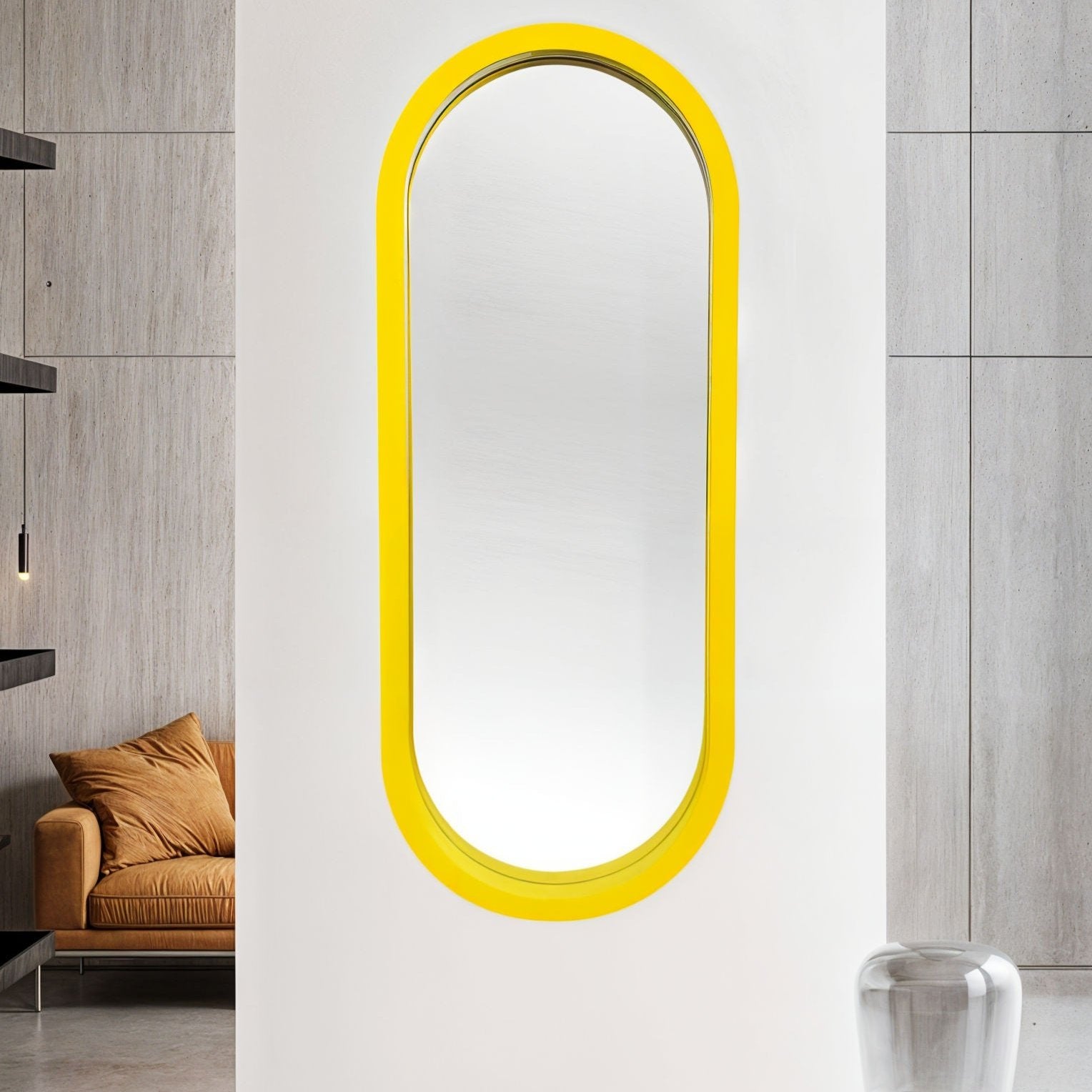 Oversized Pill Mirror Mirror Interior Moderna   