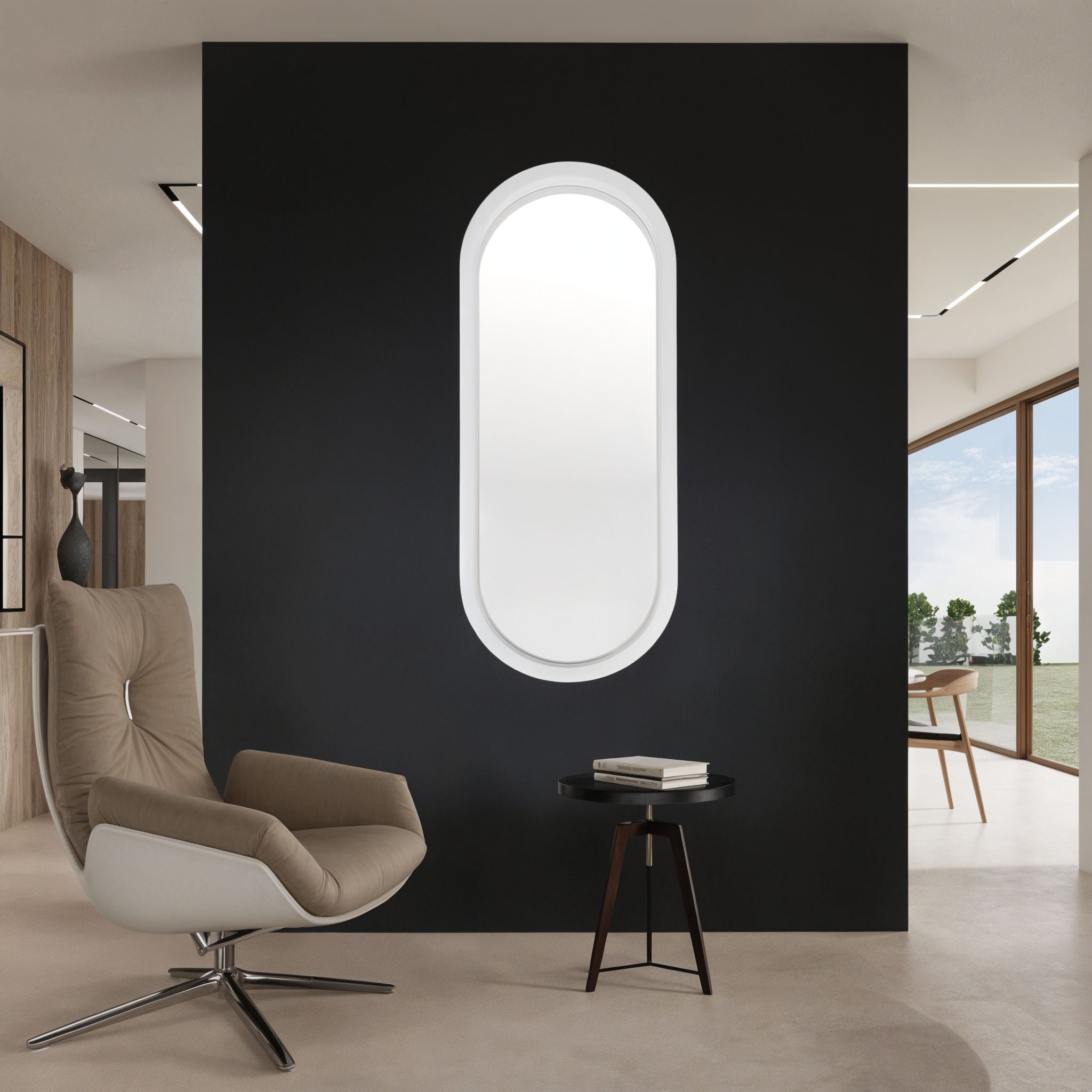 Oversized Pill Mirror Mirror Interior Moderna   