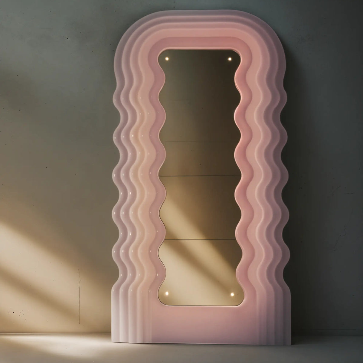 Ettore Sottsass Mirror | Wavy LED Light | Interior Moderna