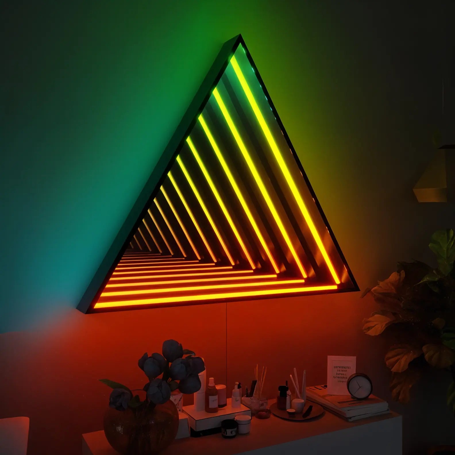 Triangle Infinity Mirror Mirror Interior Moderna