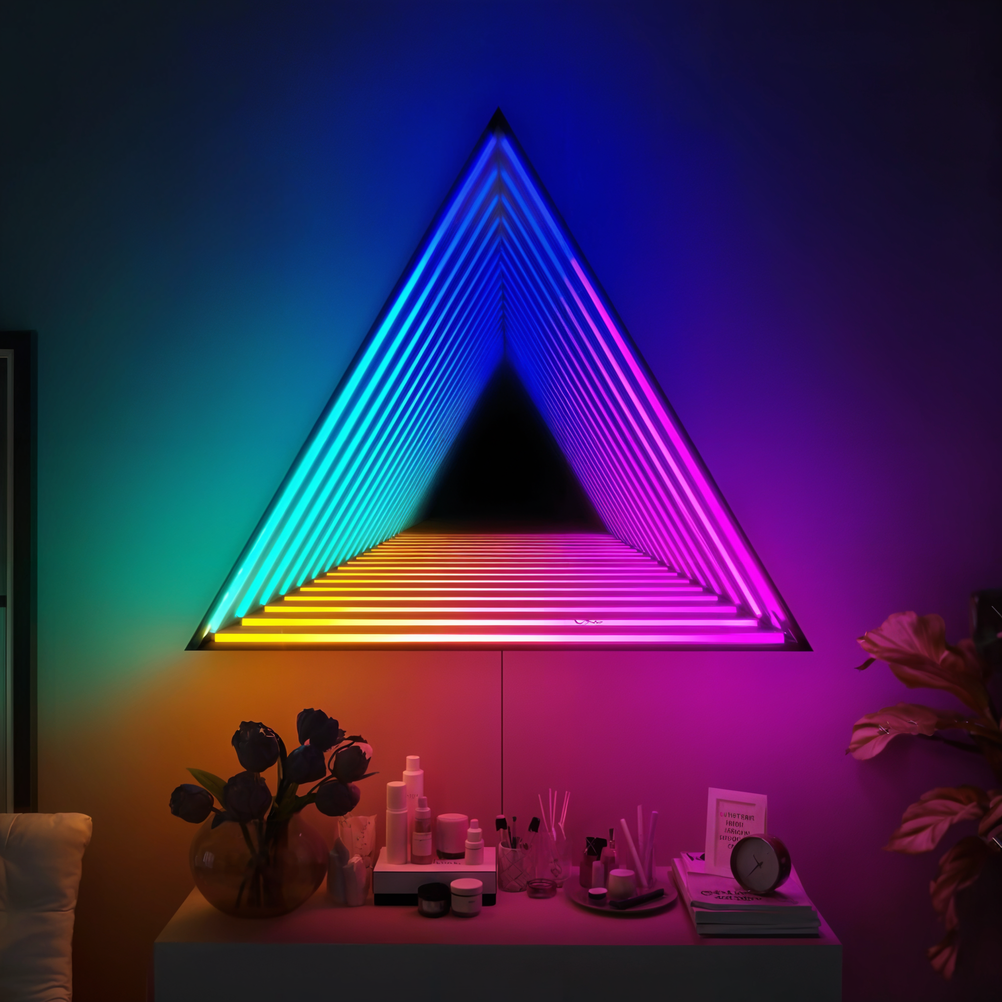 Triangle Infinity Mirror Mirror Interior Moderna