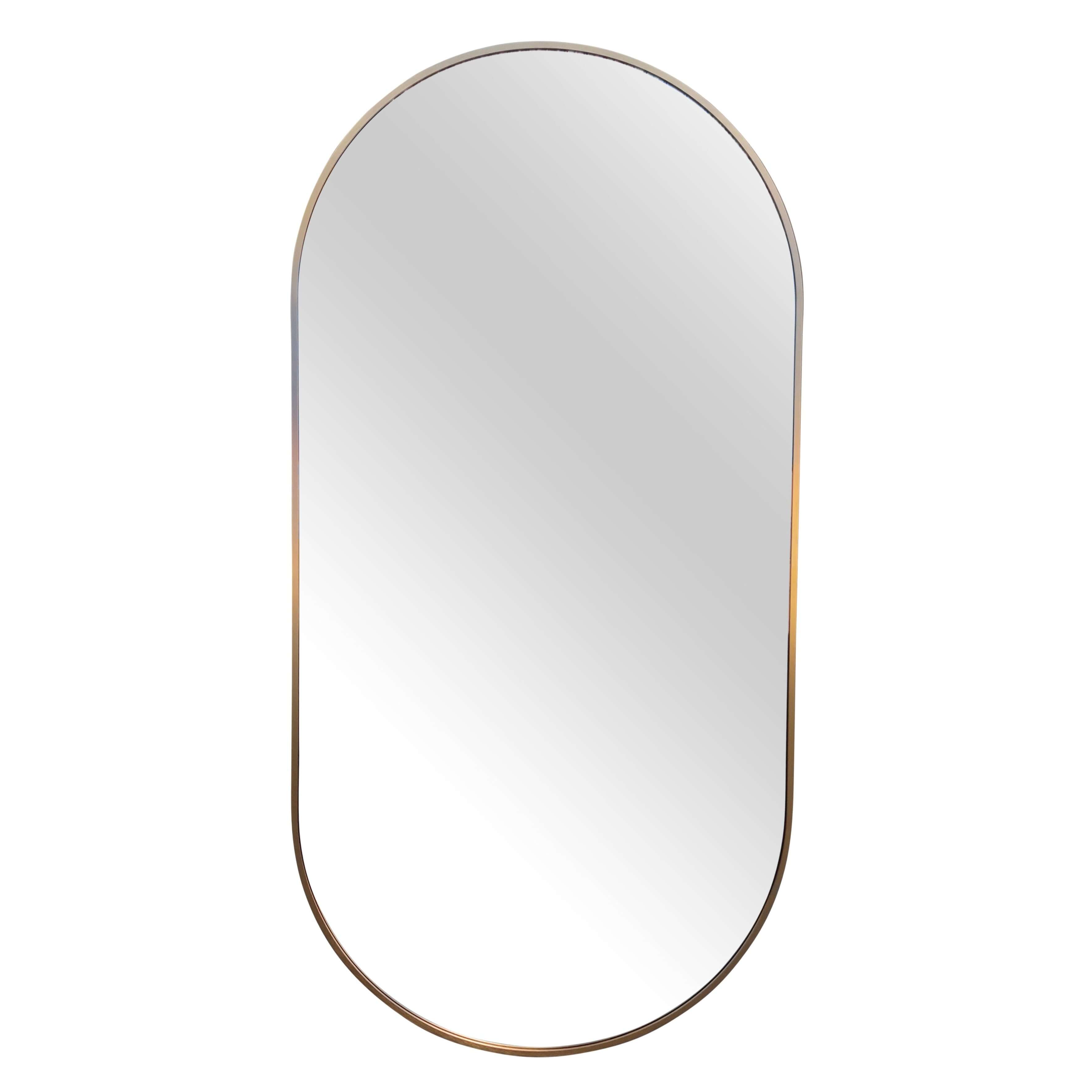 Oval Metal Mirror Mirror Interior Moderna Gold  